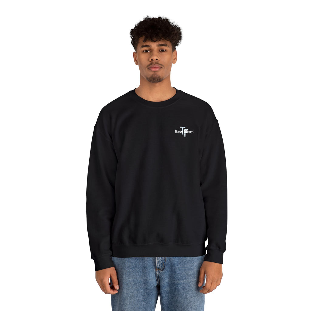 15 - TF Three Fifteen Embroidered Crewneck Sweatshirt — Minimal Graphic Pullover
