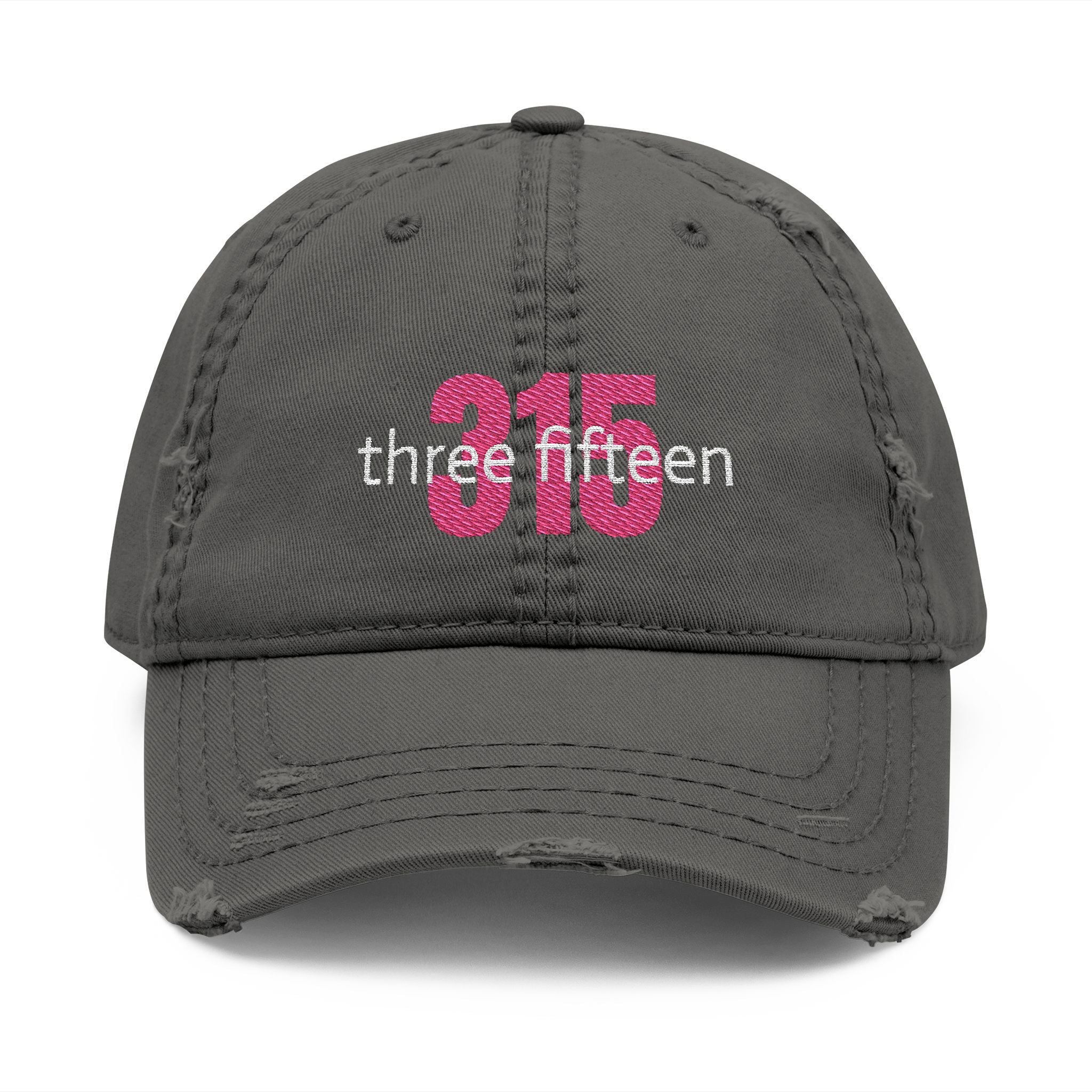 3 - Hat Distressed Embroidered Bold 315 Dad Hat - Casual Chic Accessory