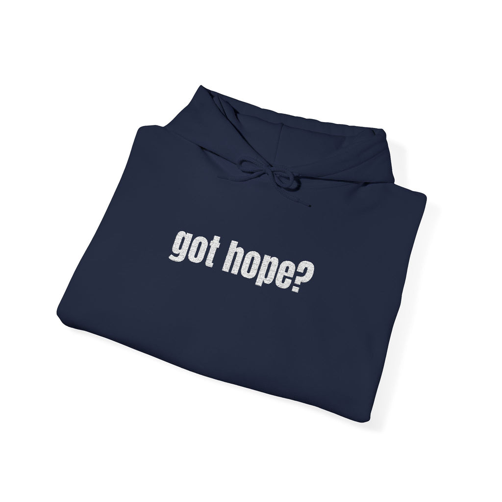 16 - Embroidered Got Hope? Hoodie Multi Color - Hope Matters - Hoodie — Minimal Black Square Anchor Logo Pullover