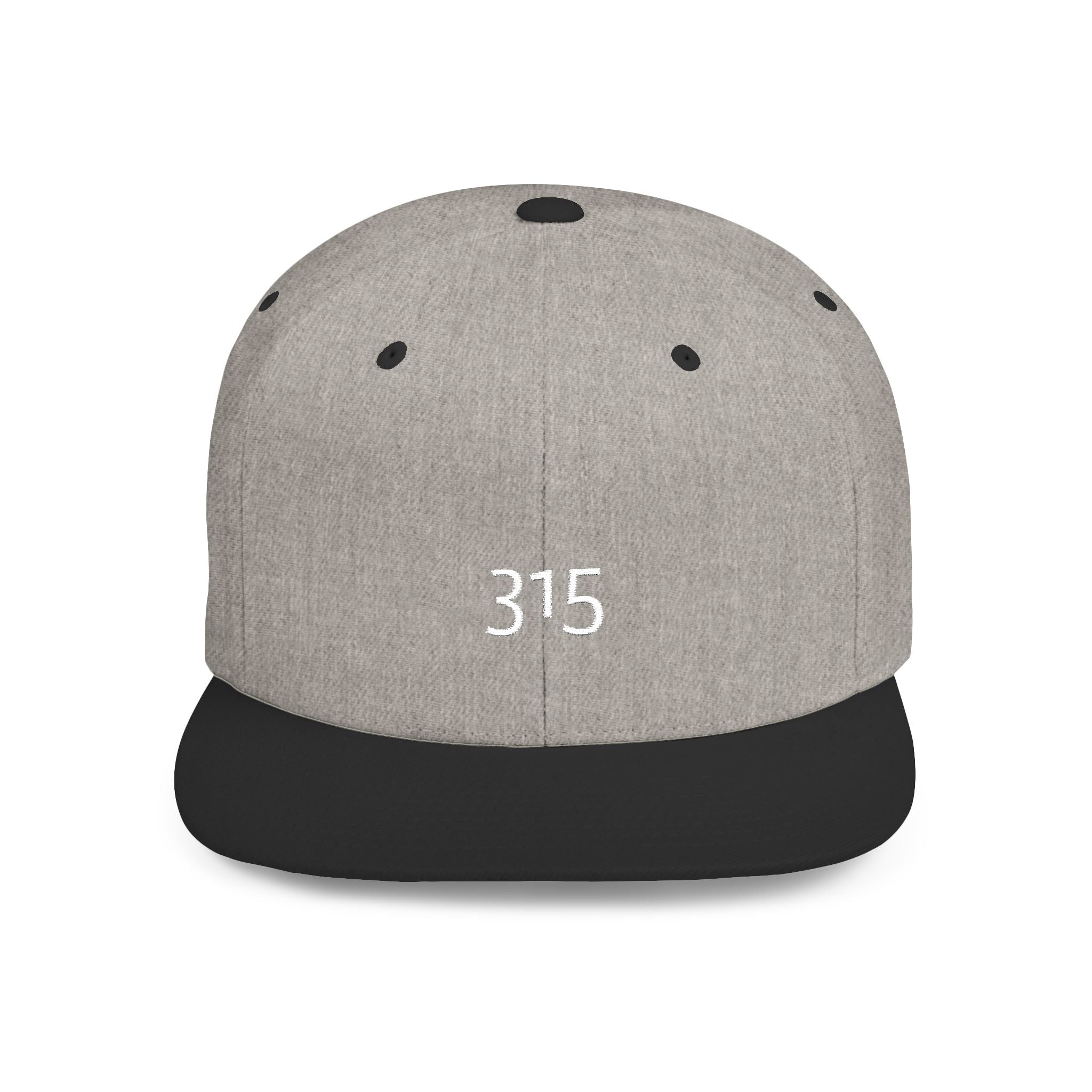 3 - Hat Custom Flat Bill Snapback Hat with 315 Design