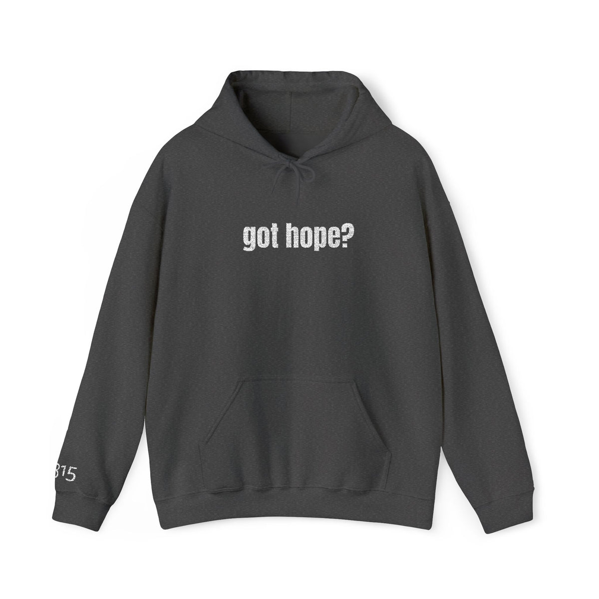 16 - Embroidered Got Hope? Hoodie Multi Color - Hope Matters - Hoodie — Minimal Black Square Anchor Logo Pullover
