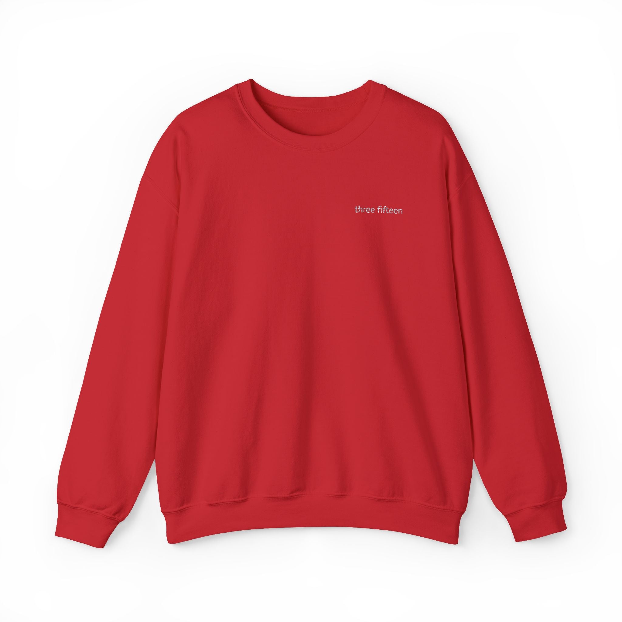 15 - Three Fifteen Embroidered Crewneck Sweatshirt — Minimal Graphic Pullover