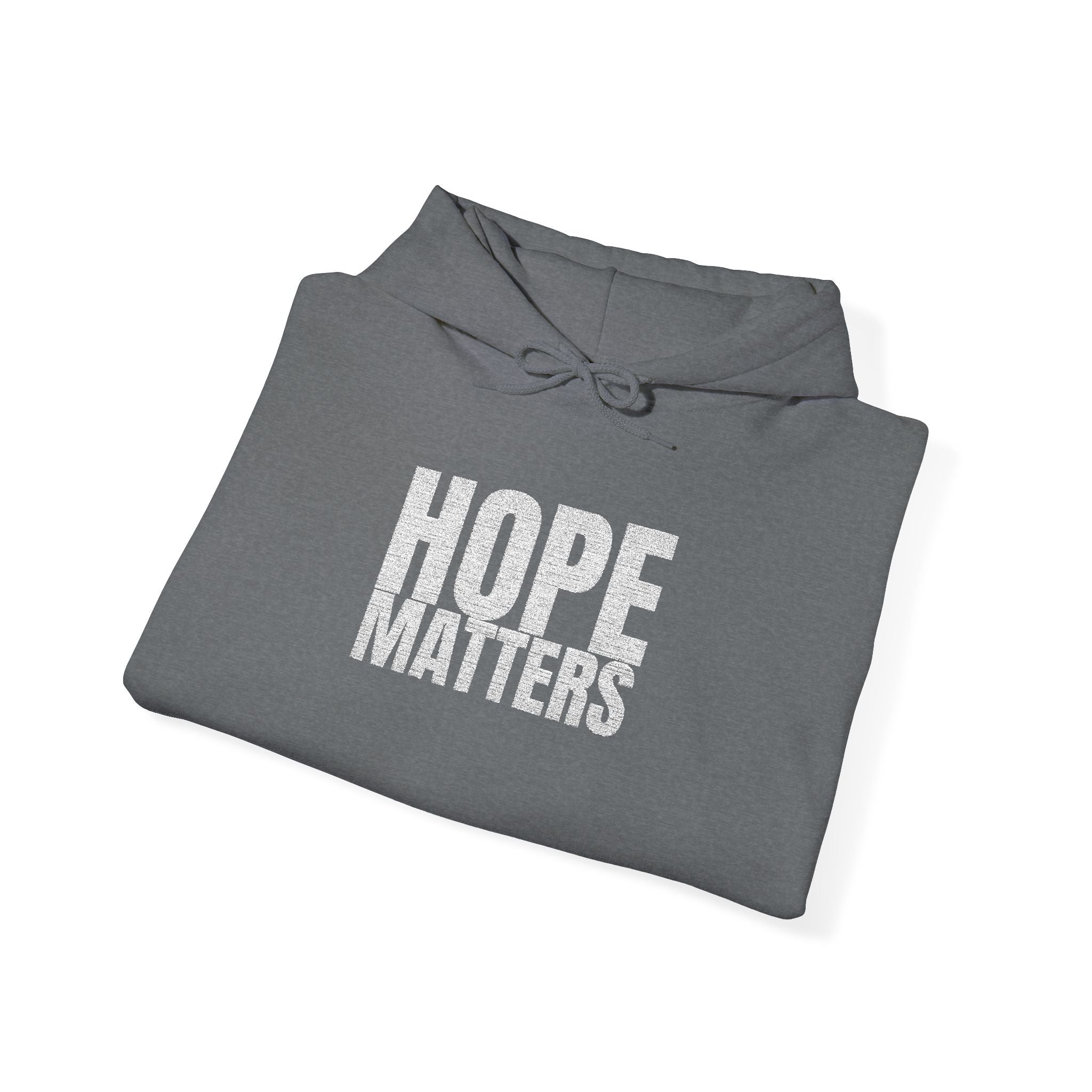 Multi Color - Hope Matters - Hoodie — Minimal Black Square Anchor Logo Pullover