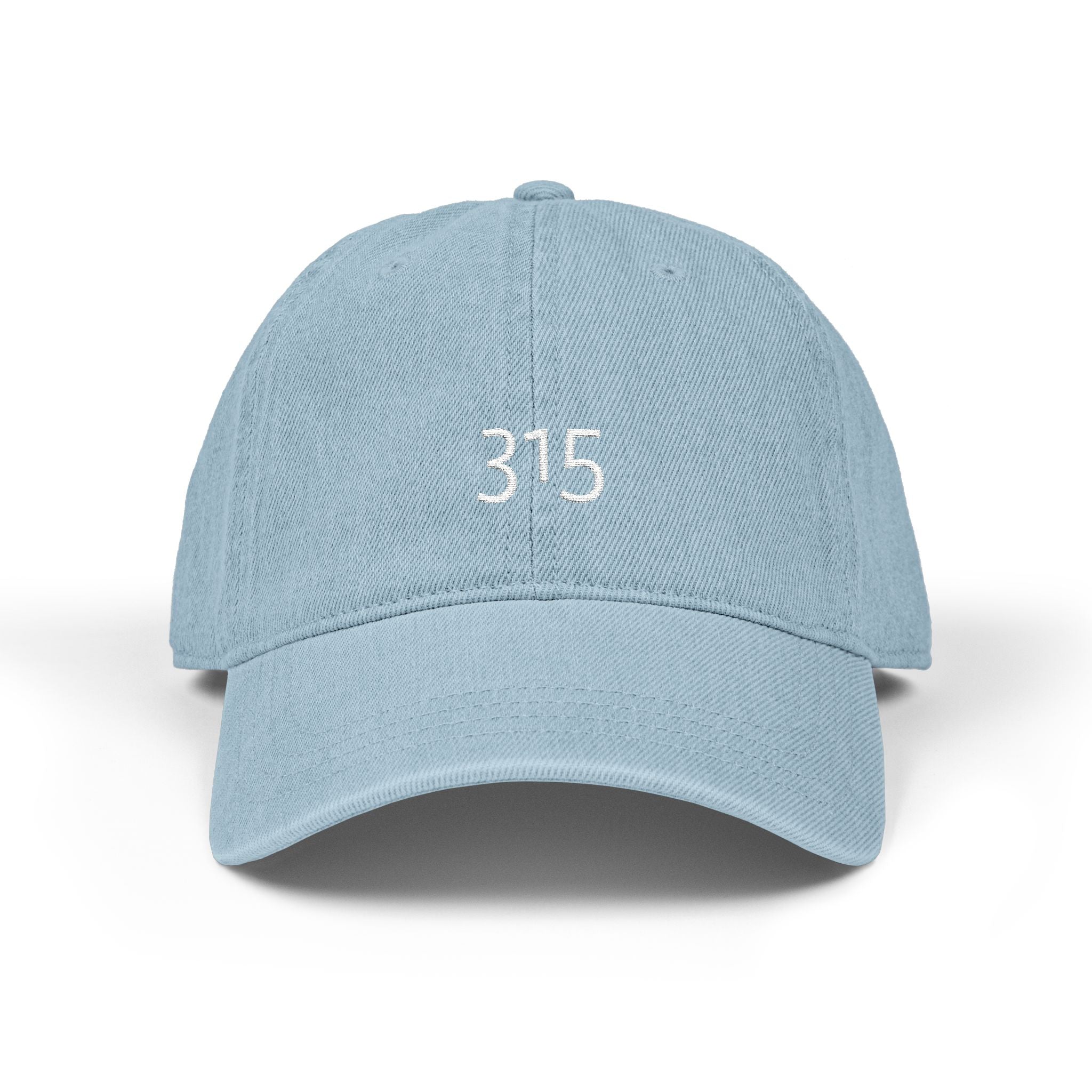 3 - Hat - 315 - Stylish Embroidered Denim Hat with 315 Design