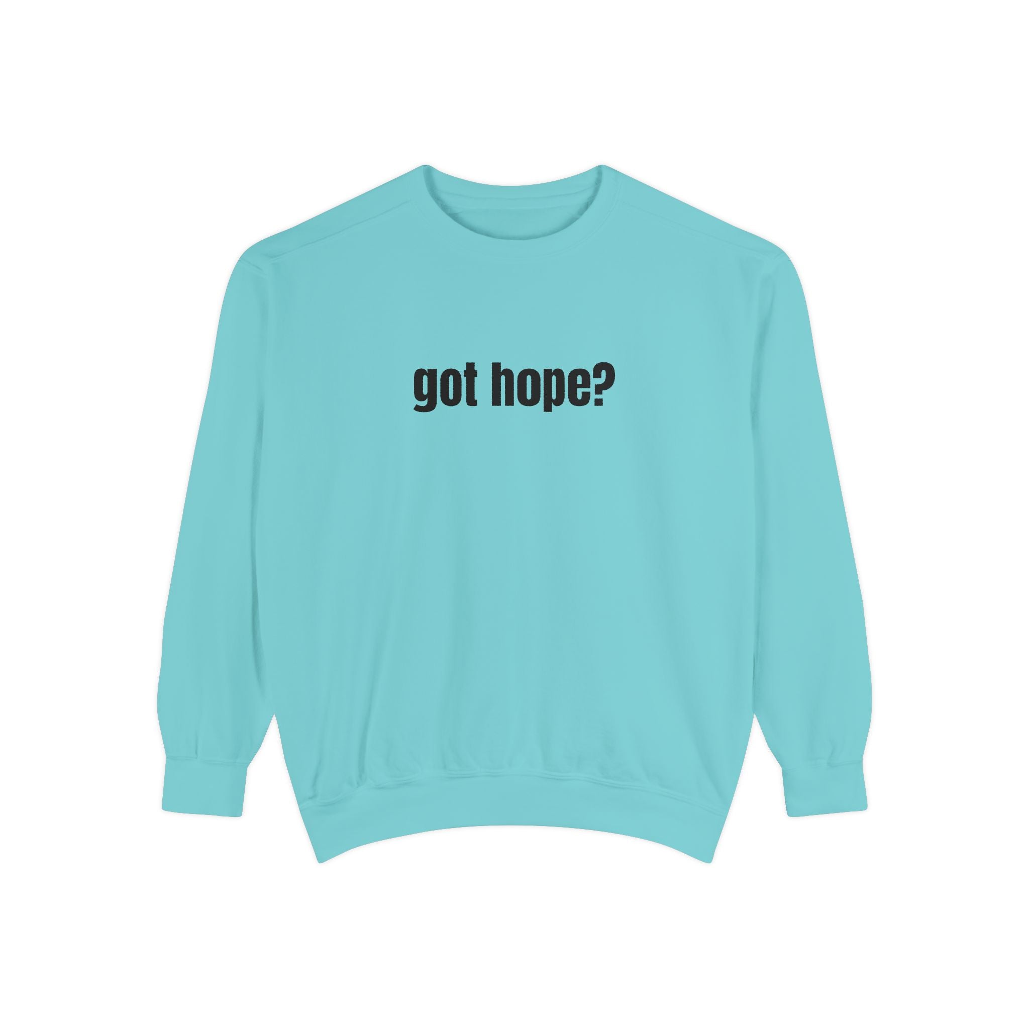 Multi Color Cozy “Go Into the World” Unisex Garment-Dyed Sweatshirt for Everyday Comfort