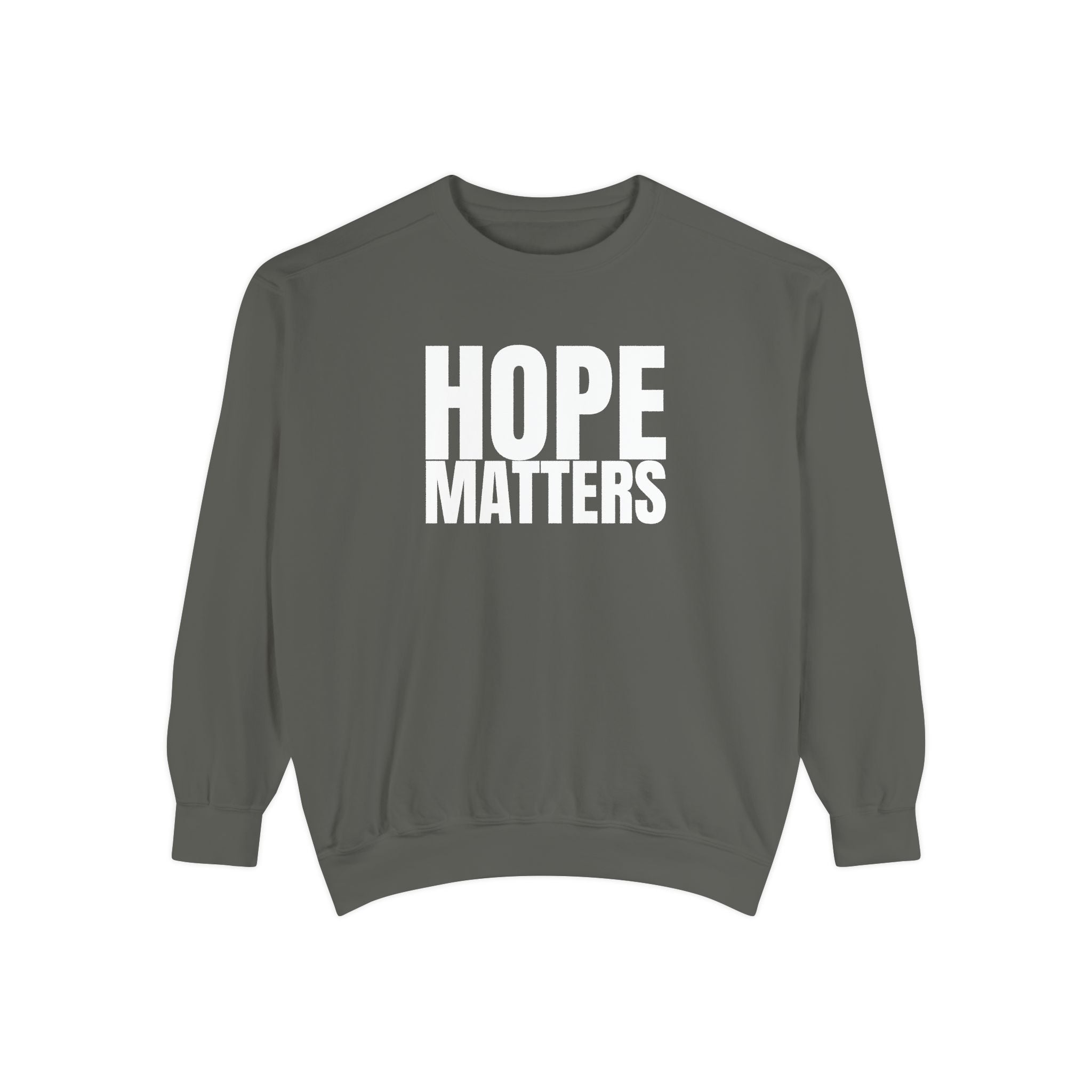 Hope Matters Multi Color Cozy Unisex Garment-Dyed Sweatshirt for Everyday Comfort