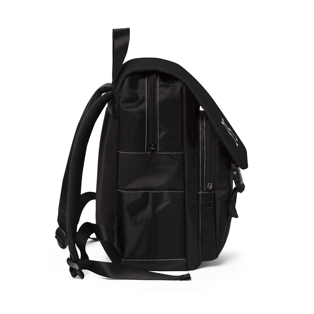 315 Number Casual Backpack — Minimalist Black Shoulder Bag