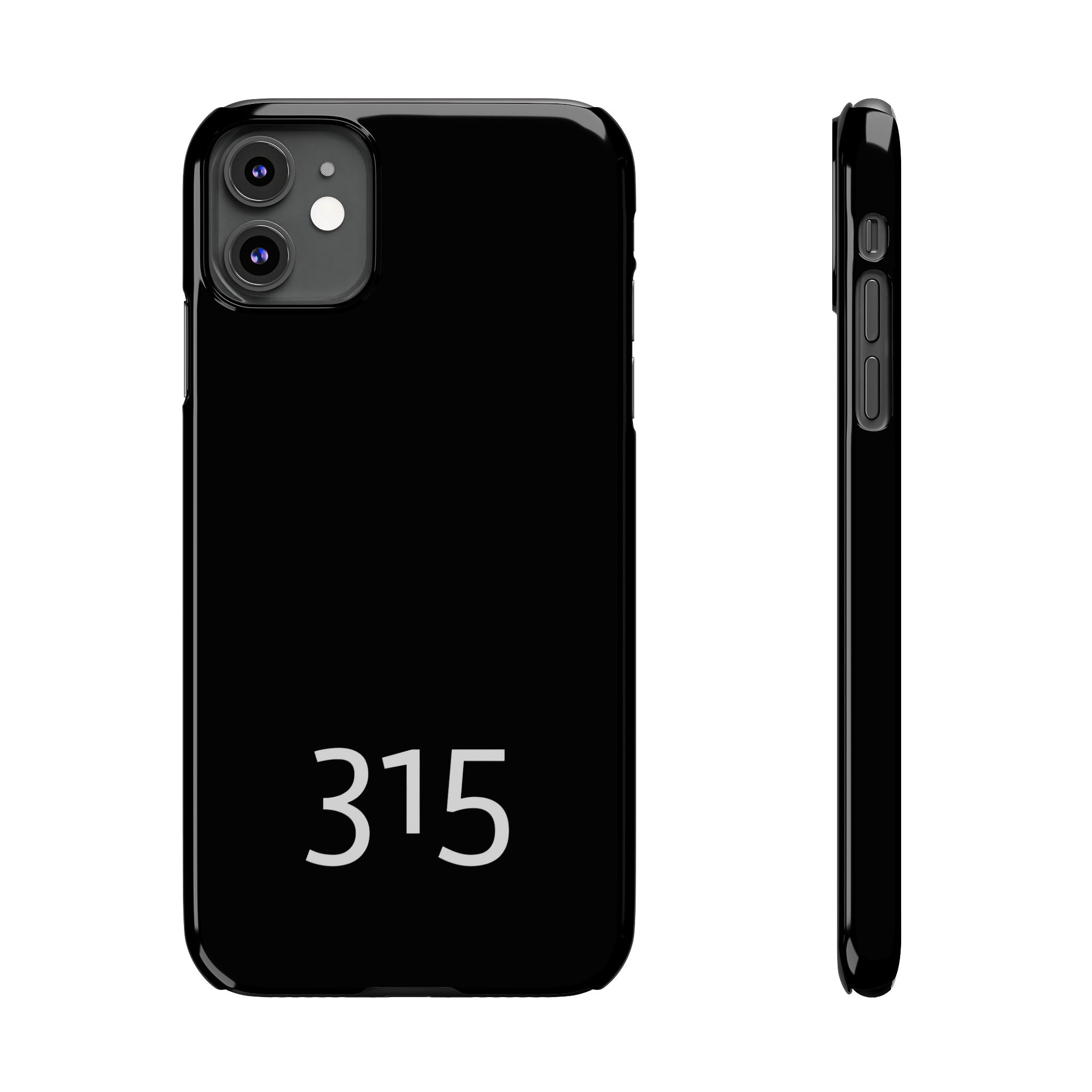 36 - Phone case 315 Slim Phone Case — Motivational Black Protective Cover