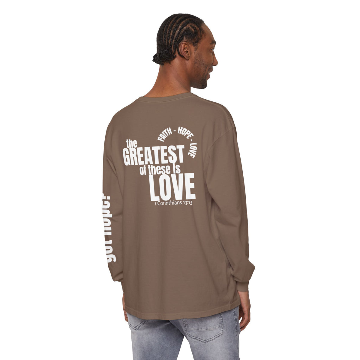 12 - Long sleeve tee 315 The Greatest of These Unisex Long Sleeve T-Shirt - Inspirational Casual Wear