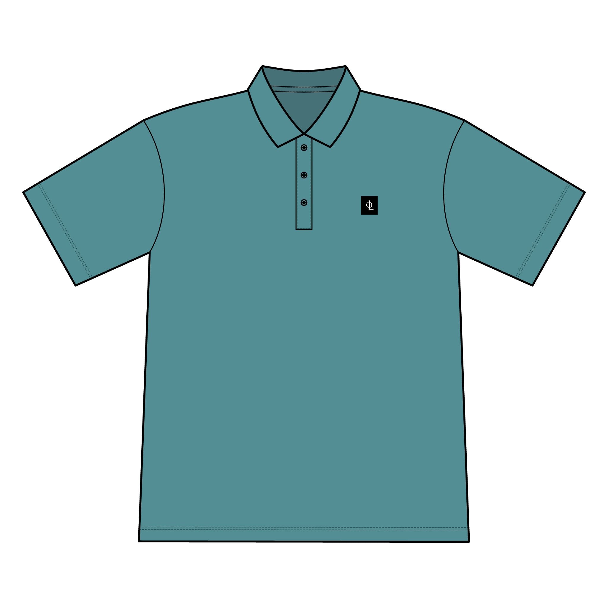 Embroidered “Outcome Leadership” Phi Lambda Polo Shirt — Classic Chest Logo College Greek Tee