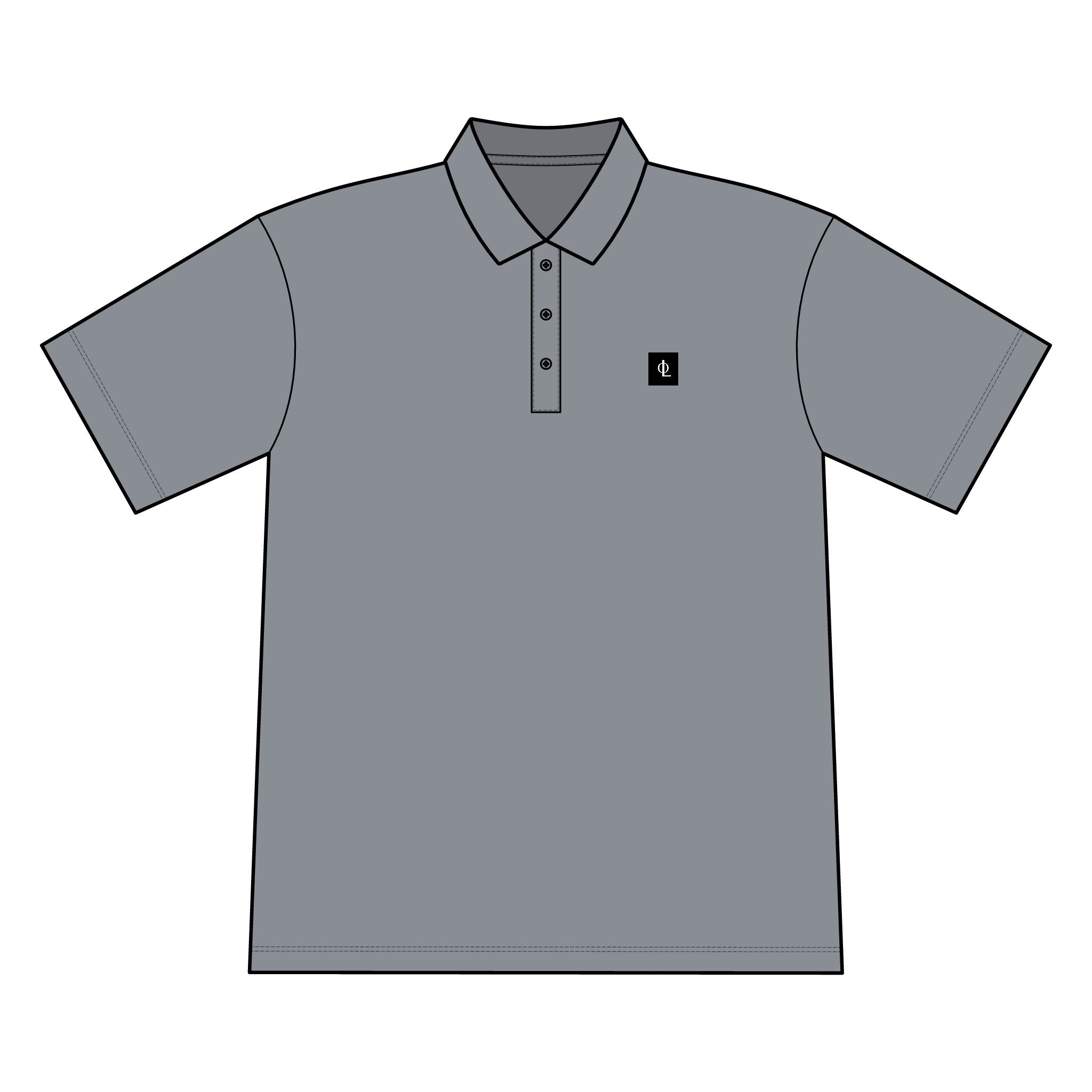 Embroidered “Outcome Leadership” Phi Lambda Polo Shirt — Classic Chest Logo College Greek Tee