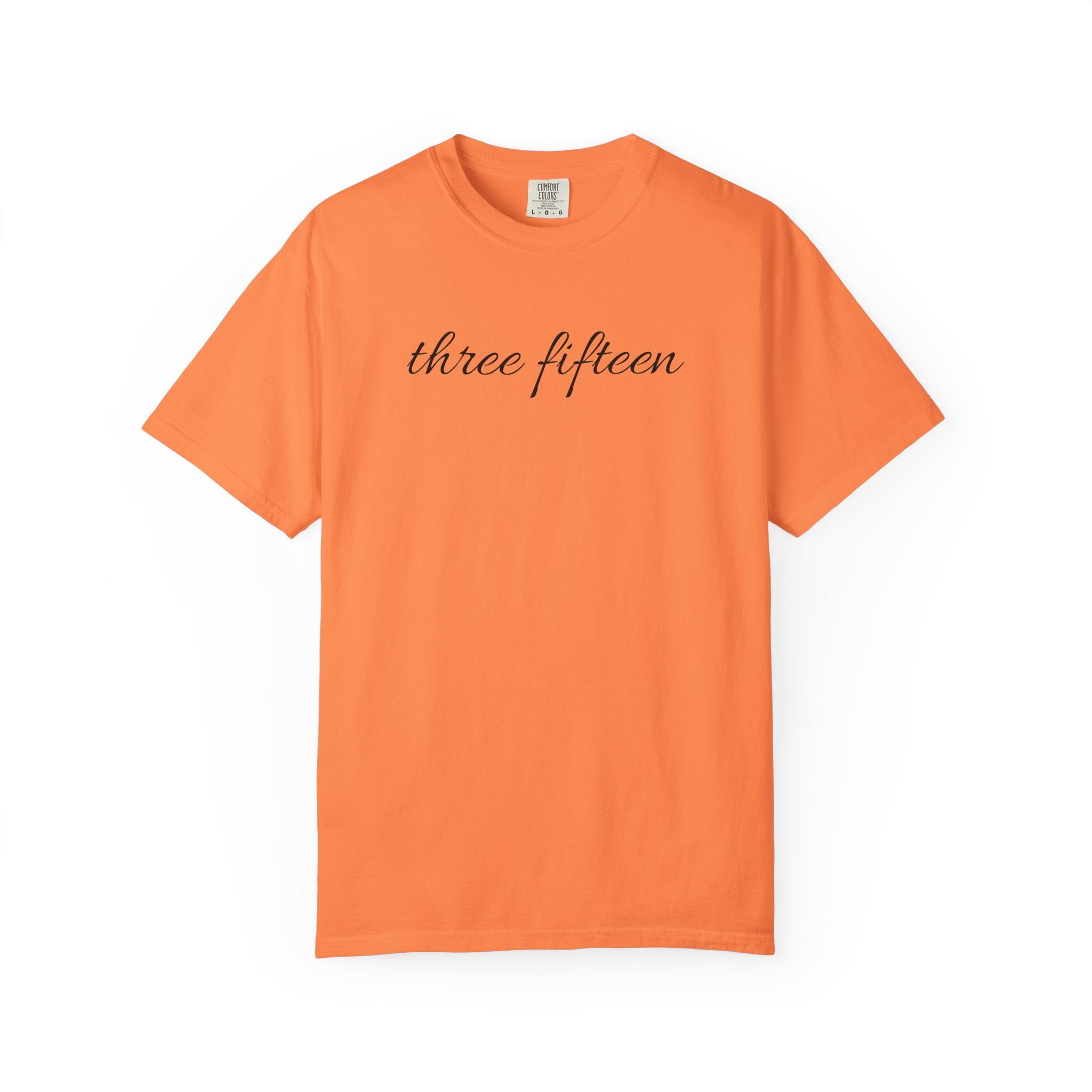 1 - Multi Colors Three Fifteen Cursive Graphic T-Shirt