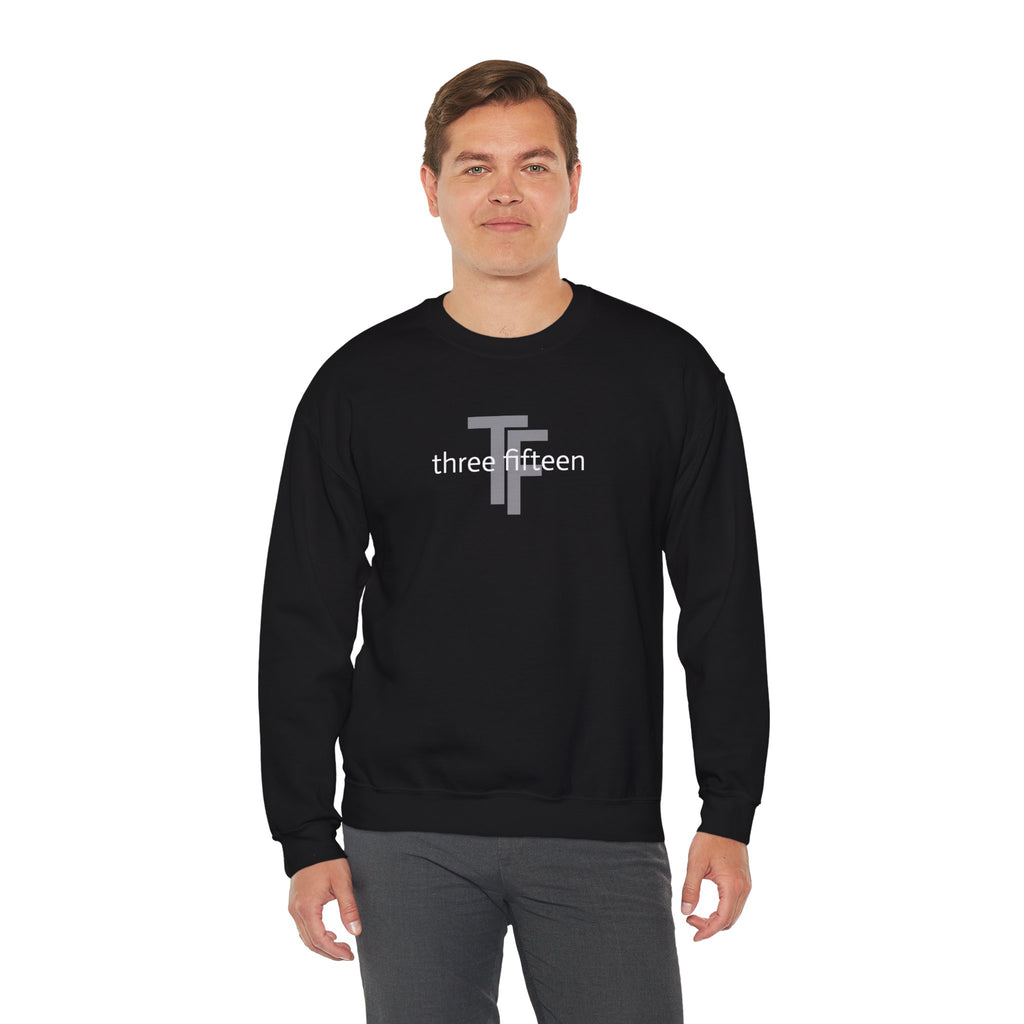15 - Minimal TF three fifteen overlay Logo Sweatshirt — Casual Unisex Crewneck