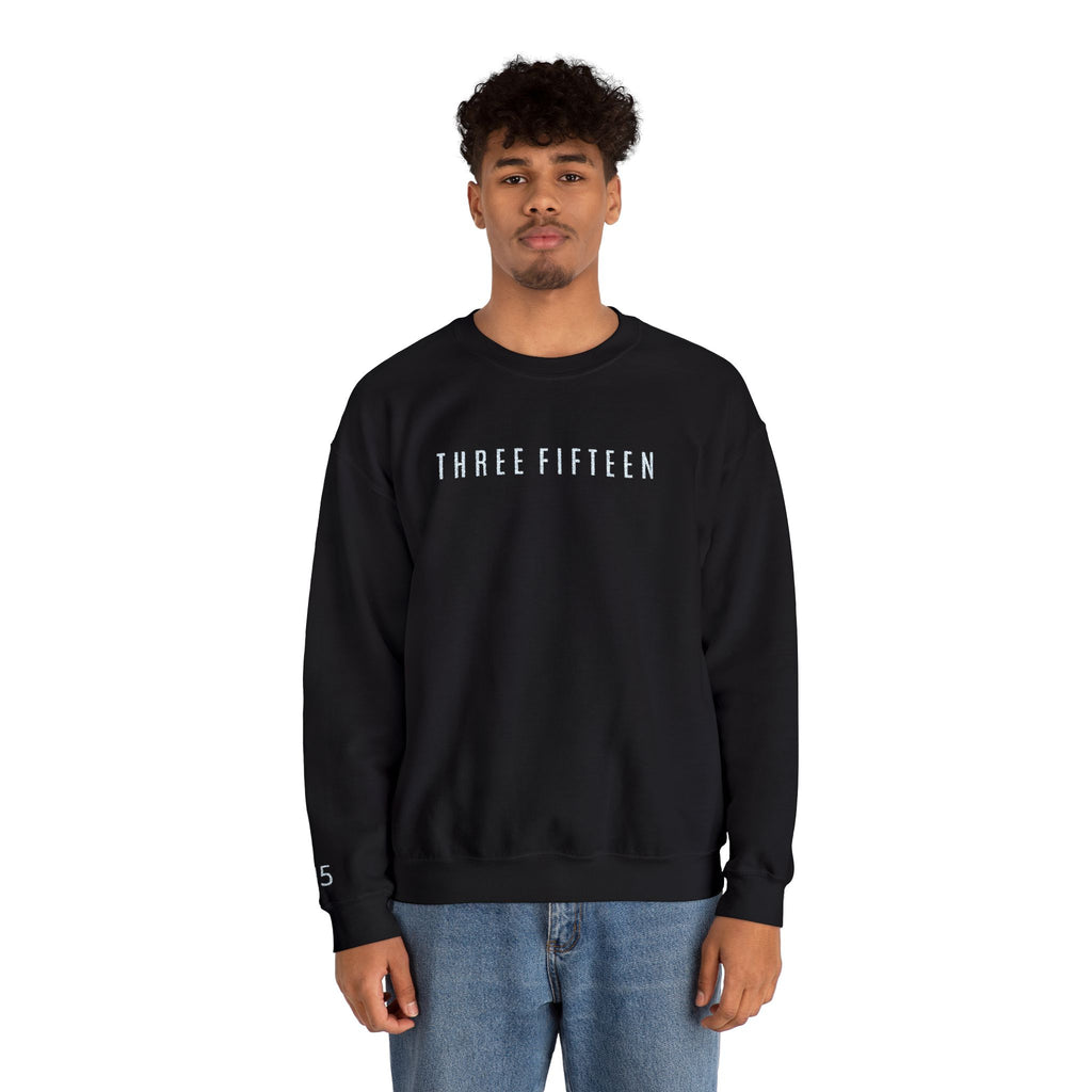 15 - Three Fifteen Embroidered Crewneck Sweatshirt — Minimal Graphic Pullover