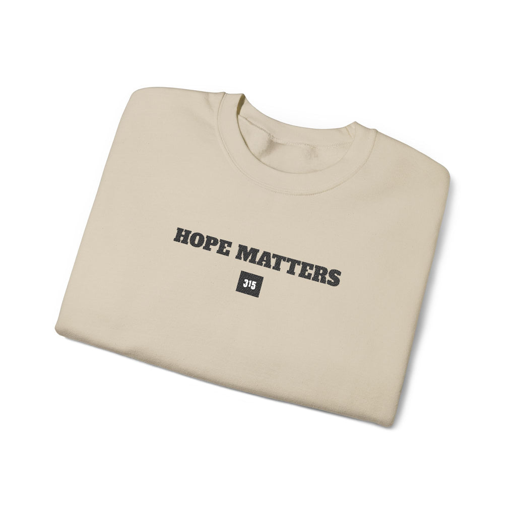 15 - Hope Matters 315 Multi Colors Embroidered - Unisex Heavy Blend™ Crewneck Sweatshirt