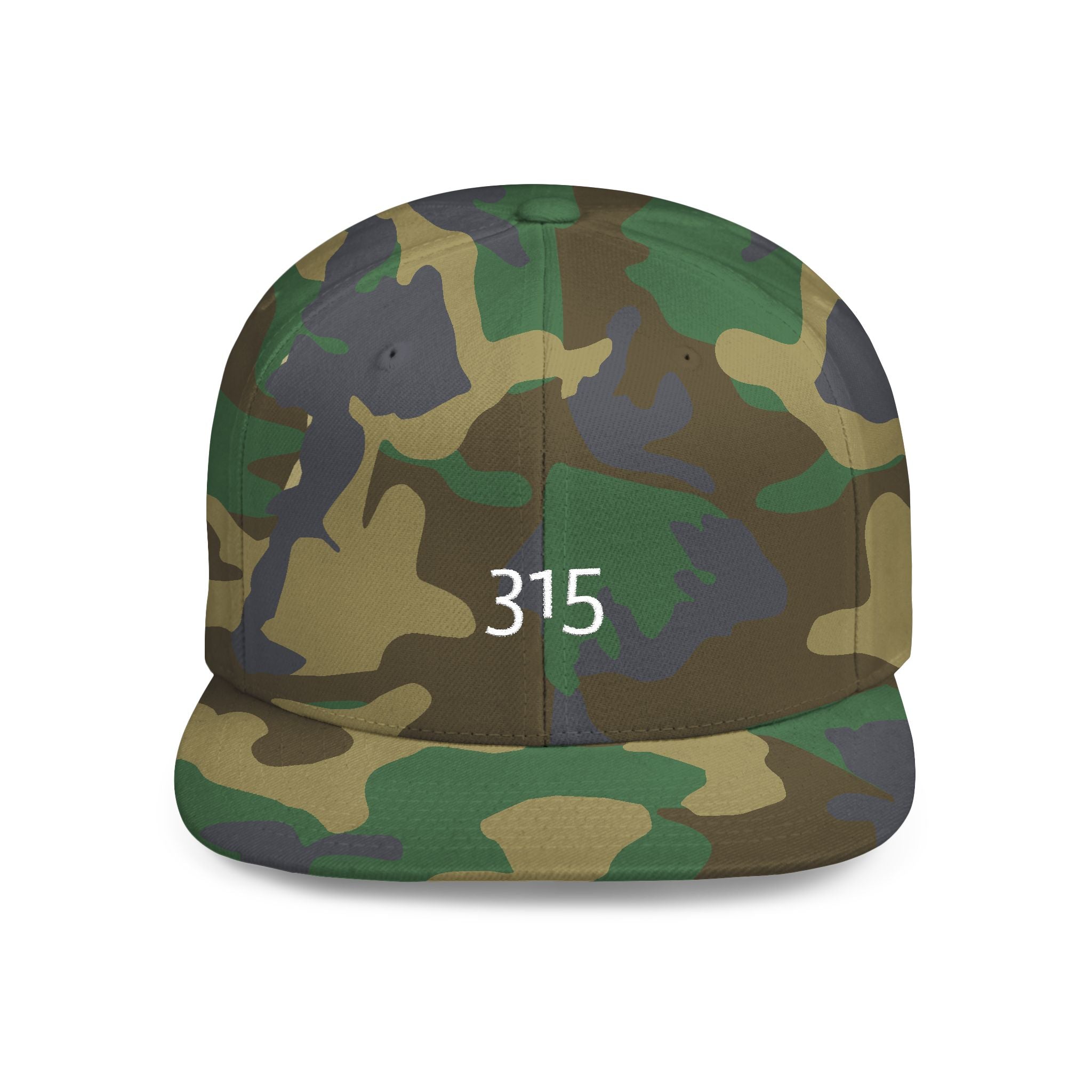 3 - Hat Custom Flat Bill Snapback Hat with 315 Design