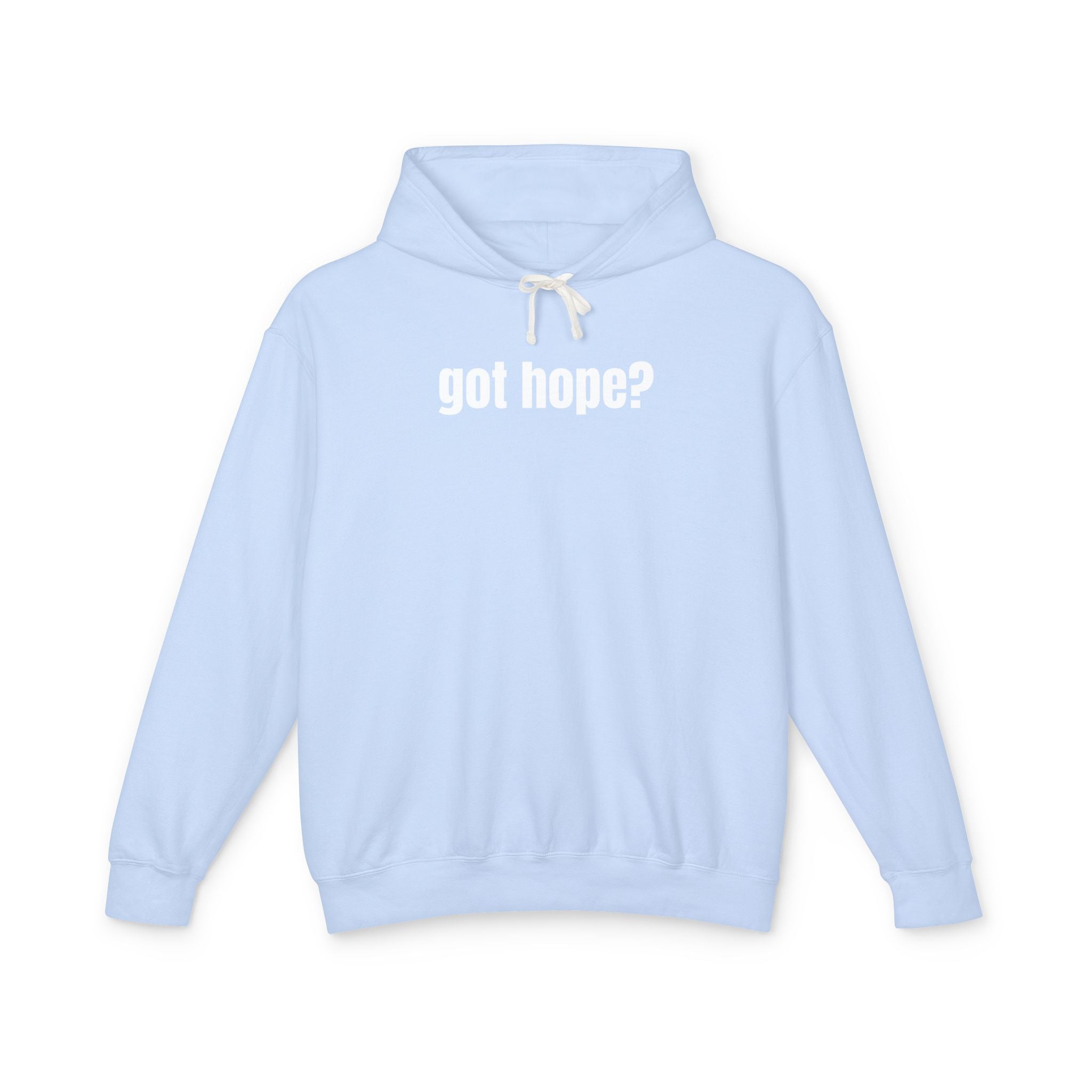 16 - Got Hope? Hoodie — Comfort Colors Minimalist Inspirational Pullover