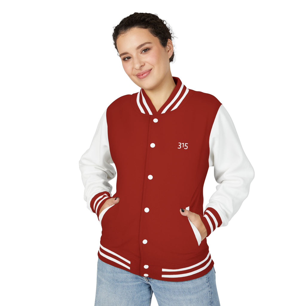 Multi Color Unisex Heavyweight Letterman Jacket - Classic Athletic Style with 315 Detail