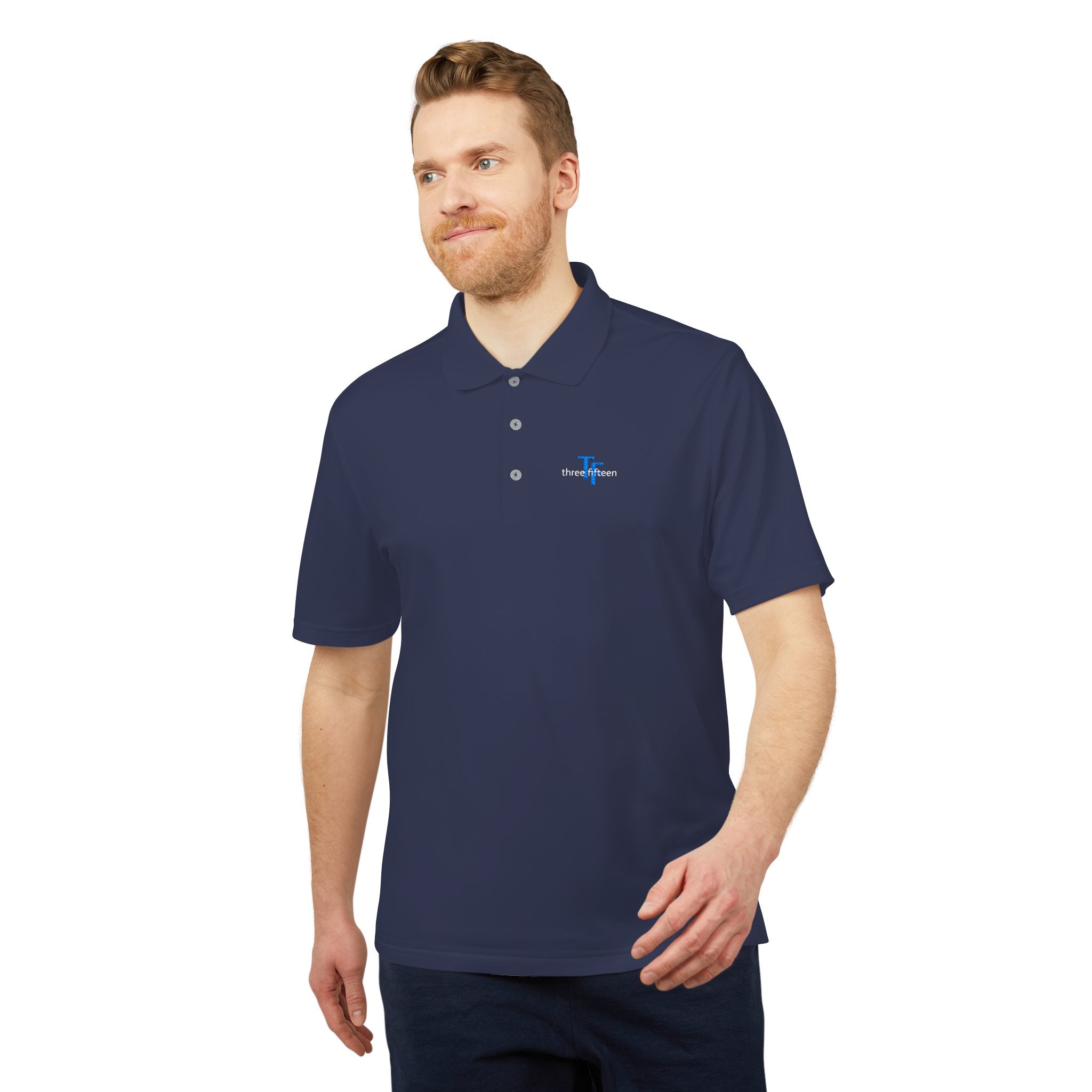 114 - Embroidered Multi Colors Adidas Performance Polo Shirt with Small Blue 'TF' Chest Logo – Golf & Corporate Teamwear