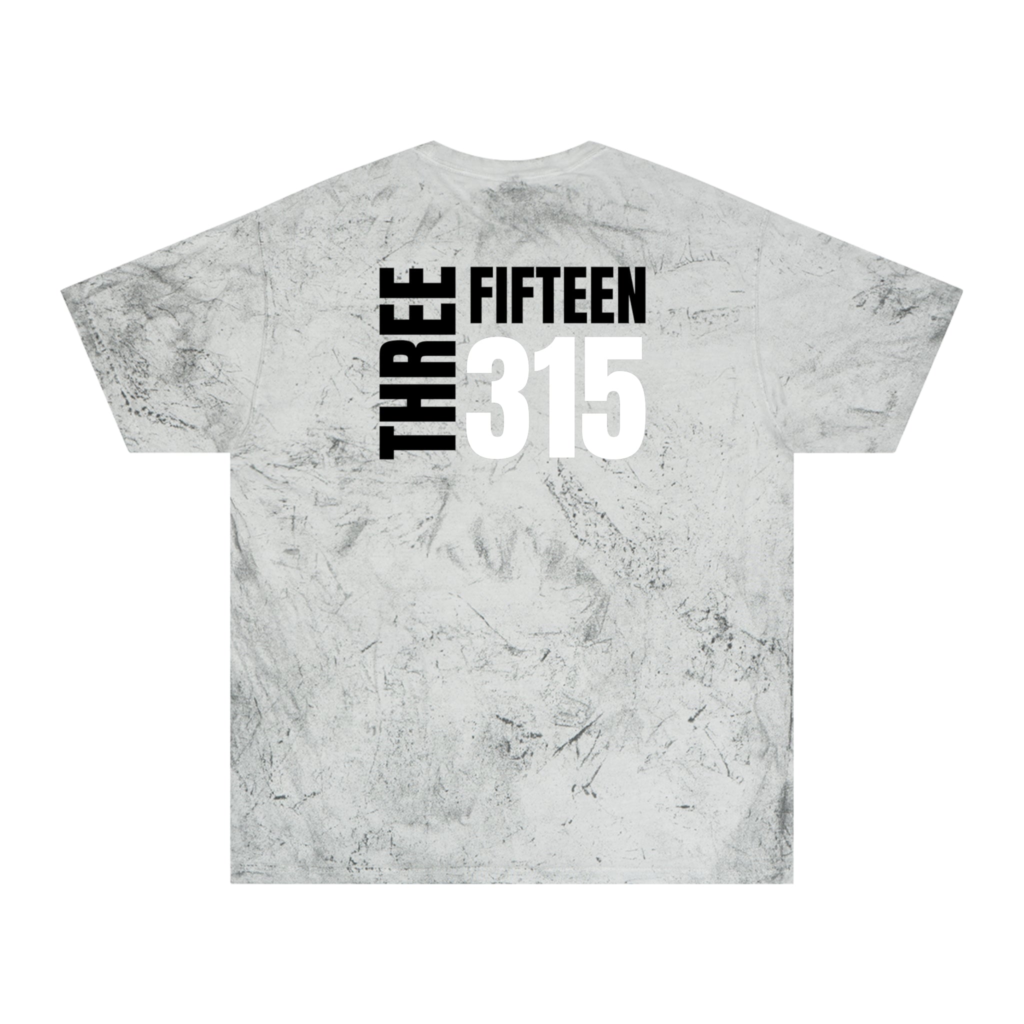 111 - Tie-Dye Multi Color Bold 315 Tee — Vintage Yellow Acid-Wash T-Shirt