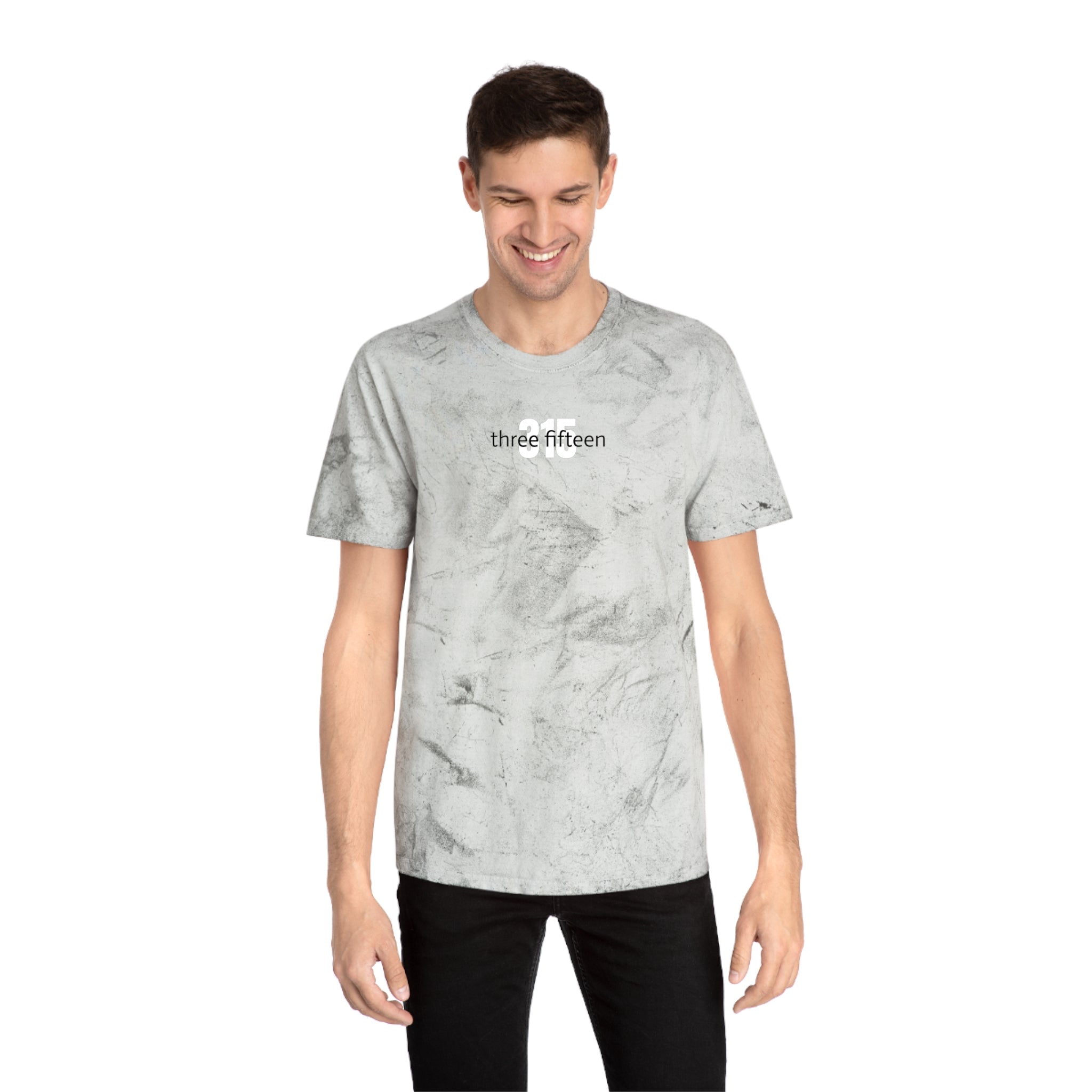 111 - Tie-Dye Multi Color Bold 315 Tee — Vintage Yellow Acid-Wash T-Shirt