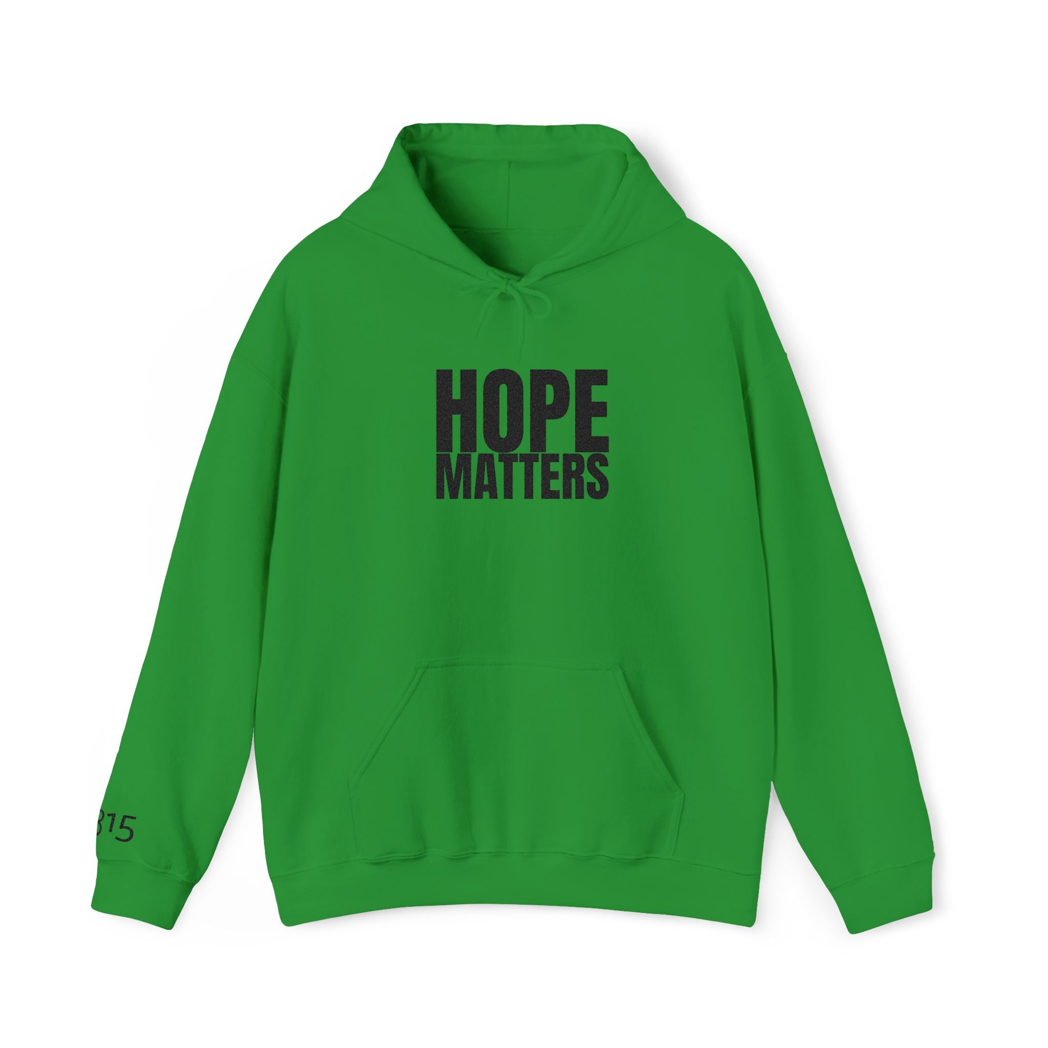 Multi Color - Hope Matters - Hoodie — Minimal Black Square Anchor Logo Pullover