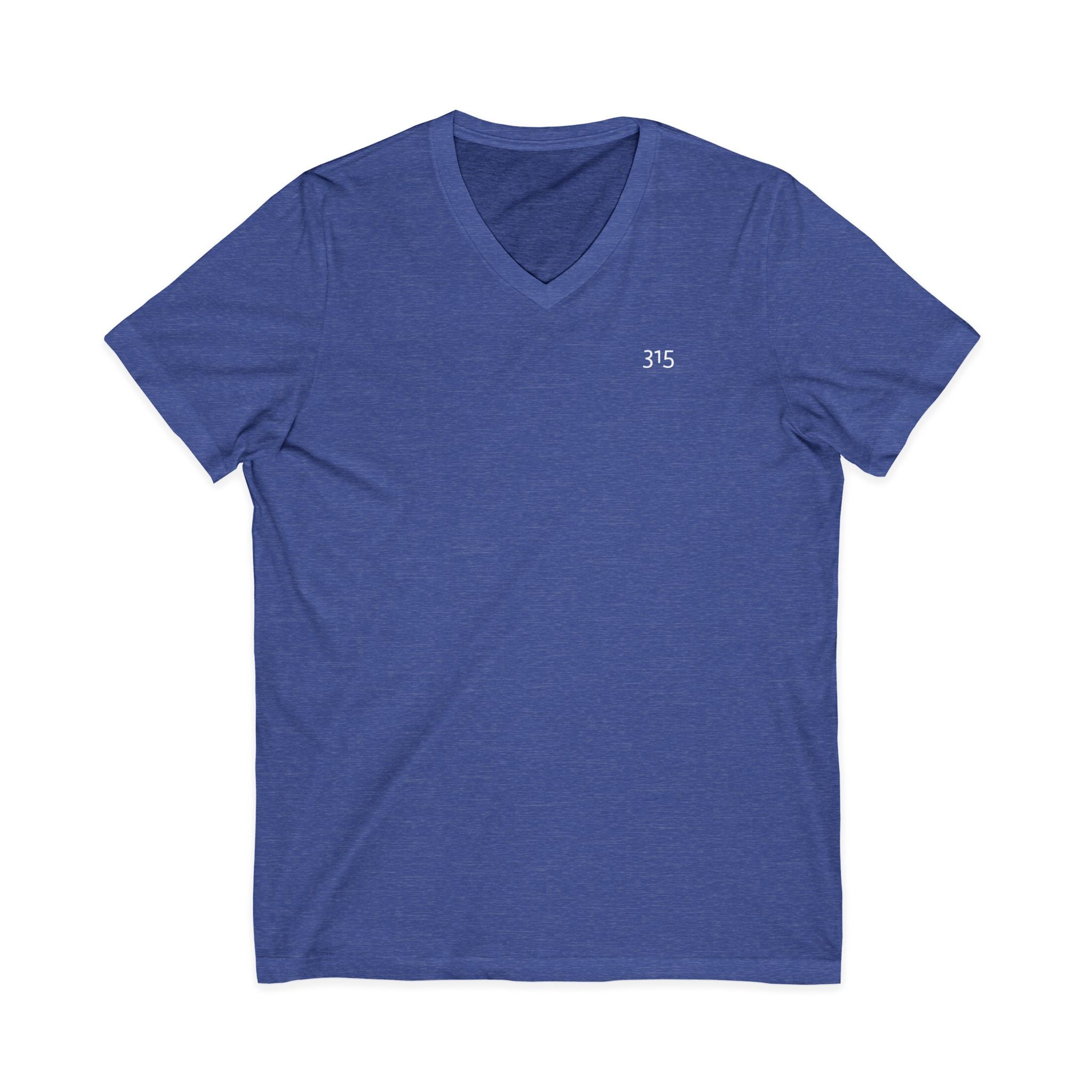 111 - Multi Color Stylish Unisex V-Neck Tee with '315' Design