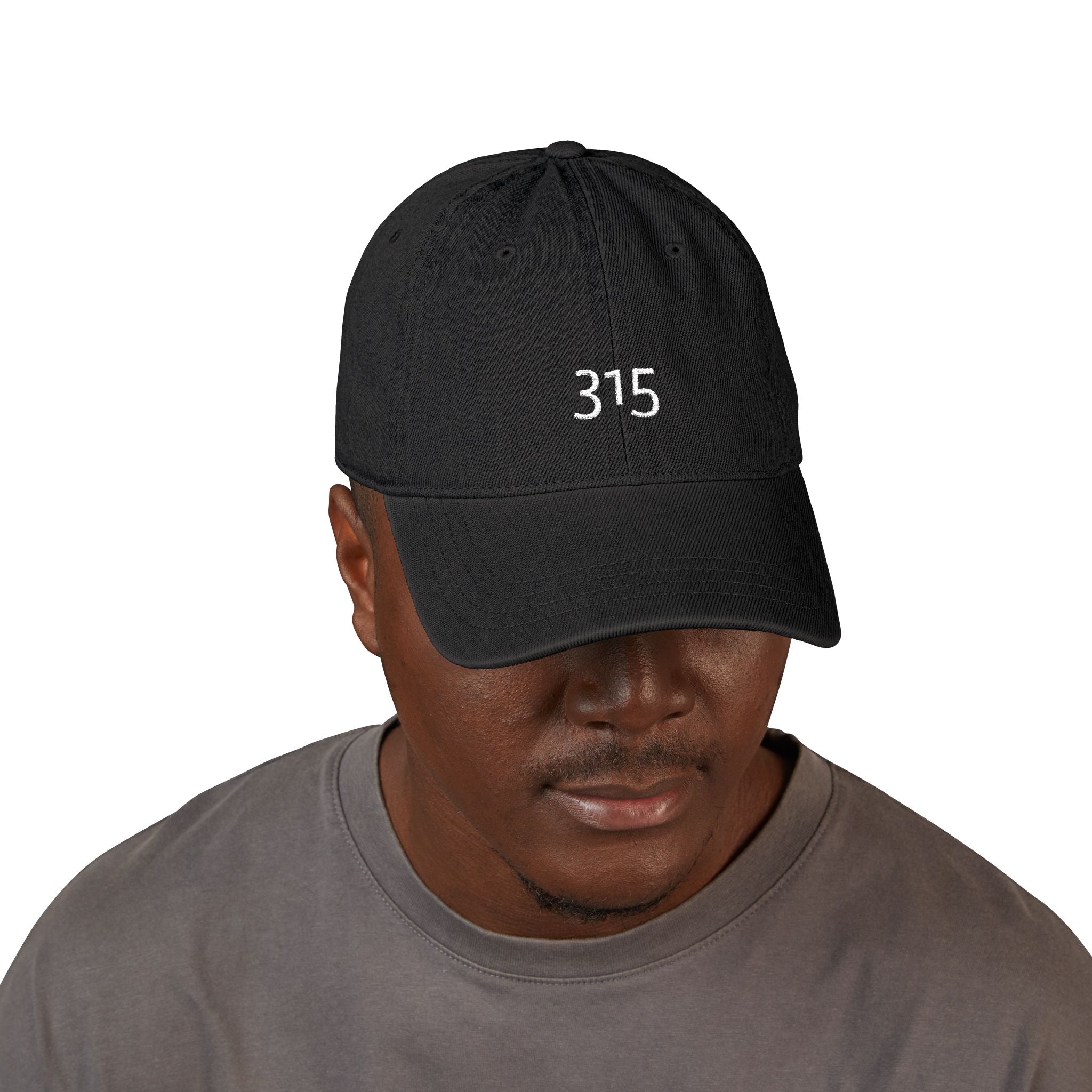 3 - Hat - 315 - Stylish Embroidered Denim Hat with 315 Design