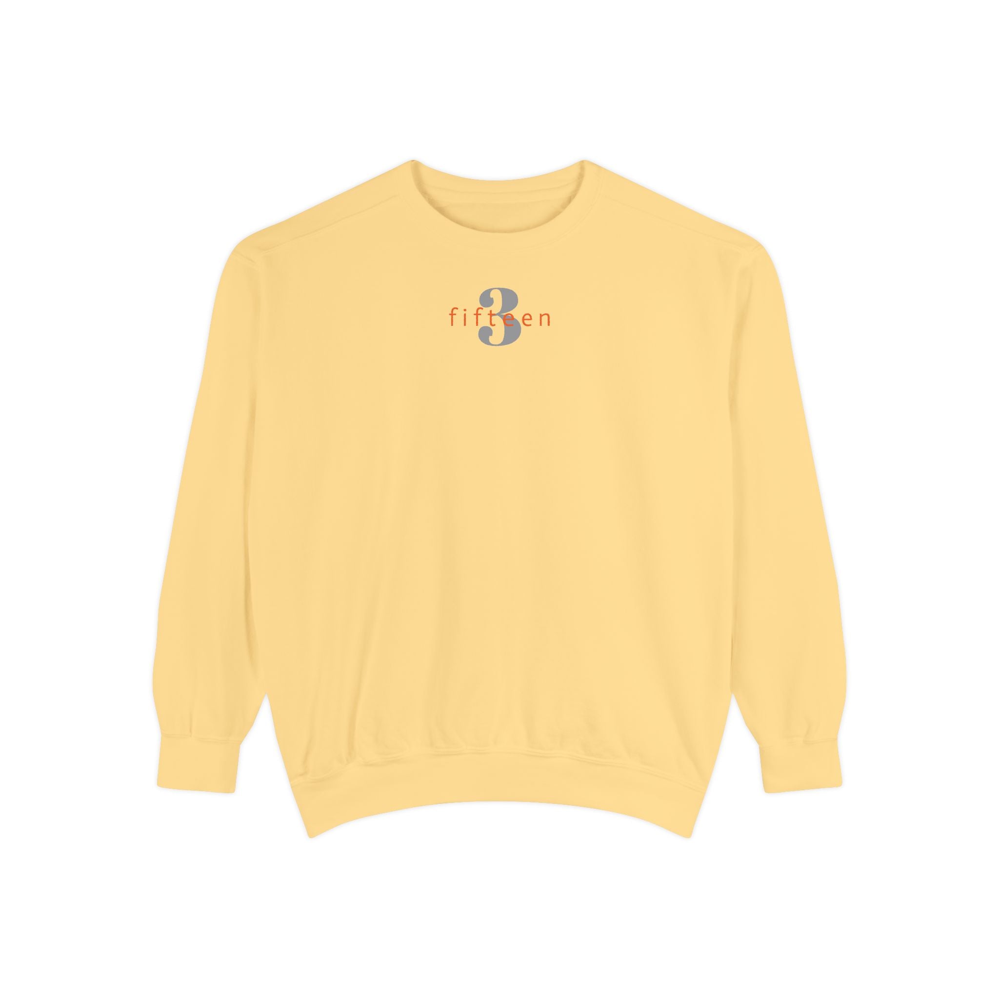 15 - Sweatshirt 3 Fifteen Multi Color - Embroidered Minimalist Logo Sweatshirt —Crewneck Casual Pullover