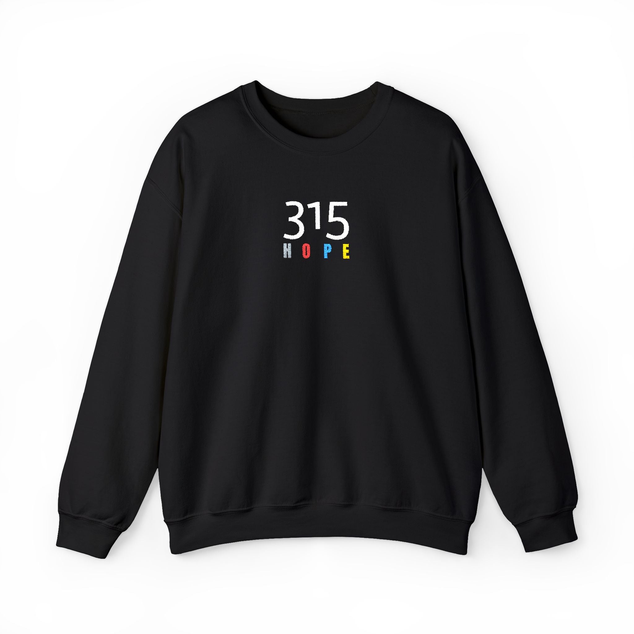 15 - 315 HOPE Colors Embroidered - Unisex Heavy Blend™ Crewneck Sweatshirt