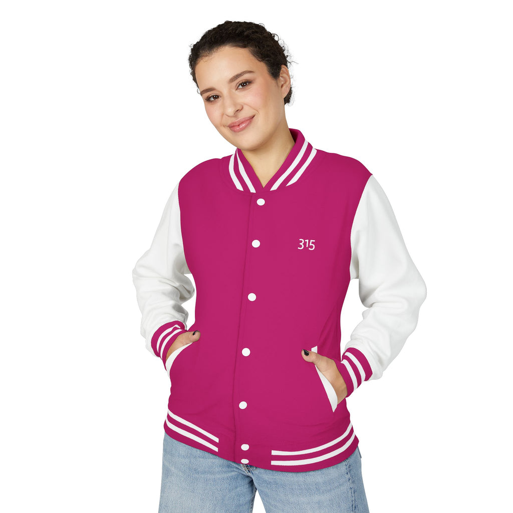 Multi Color Unisex Heavyweight Letterman Jacket - Classic Athletic Style with 315 Detail