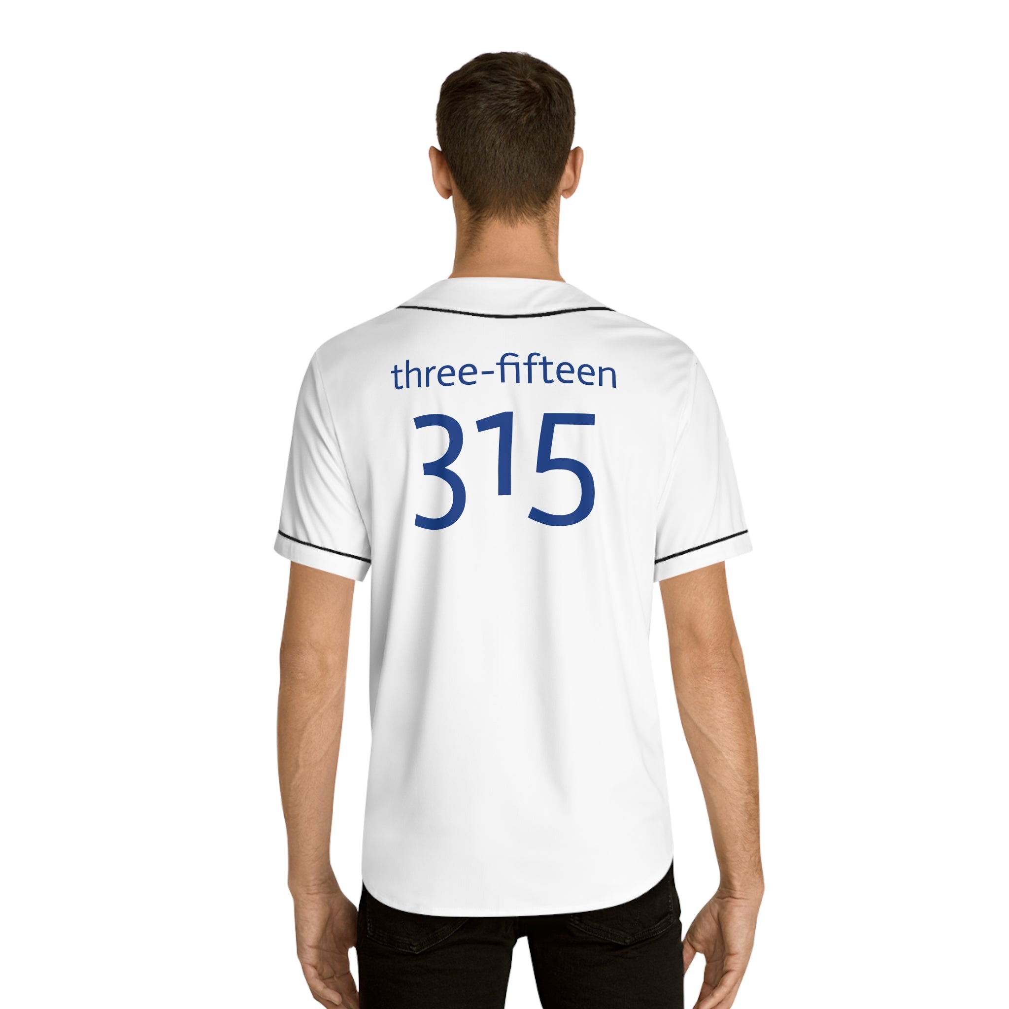 Three-Fifteen Stylish Men's Baseball Jersey with Custom Number 315