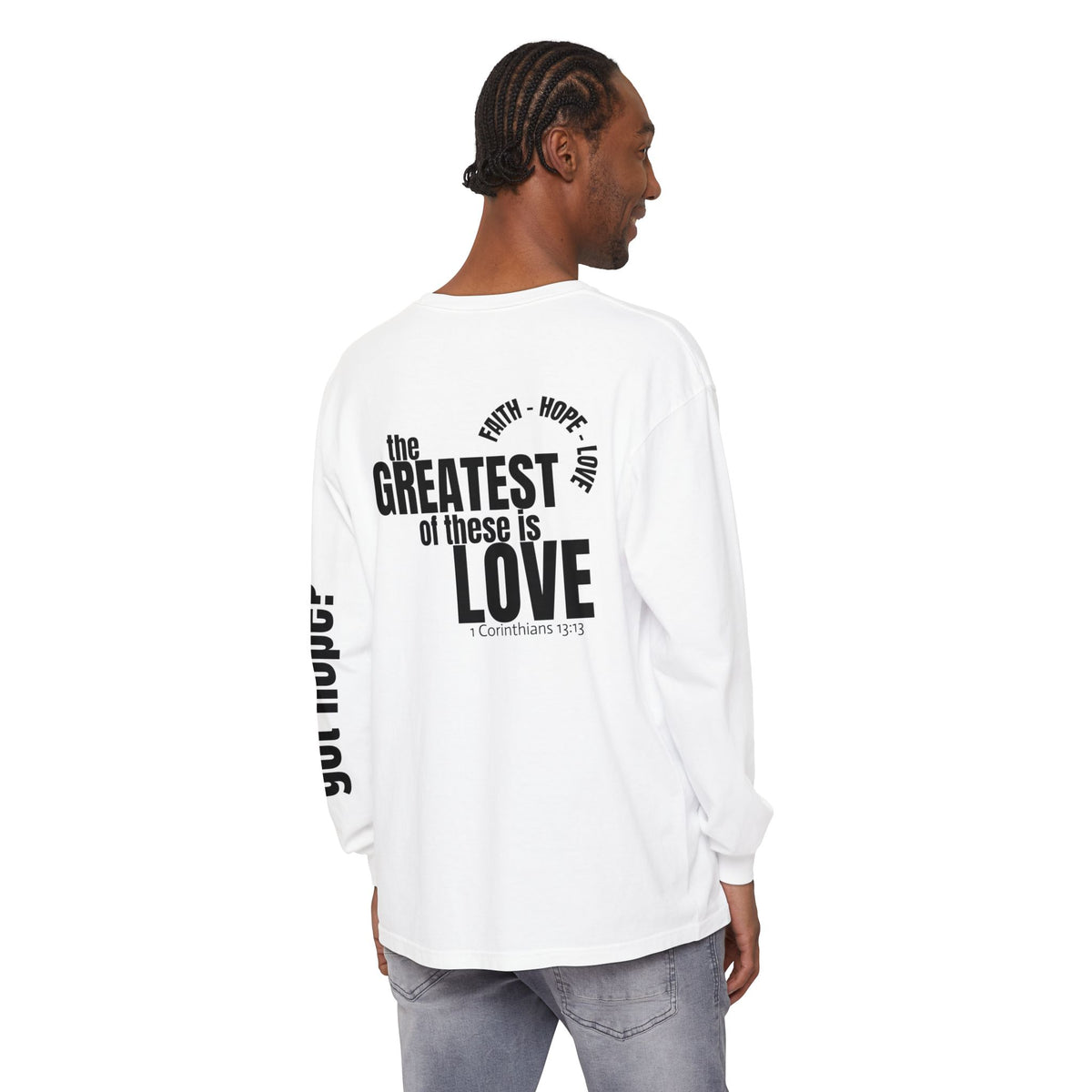 12 - Long sleeve tee 315 The Greatest of These Unisex Long Sleeve T-Shirt - Inspirational Casual Wear