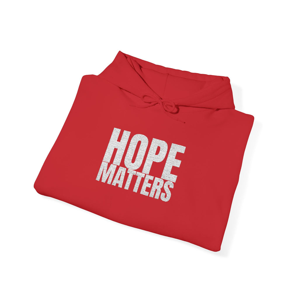 Multi Color - Hope Matters - Hoodie — Minimal Black Square Anchor Logo Pullover
