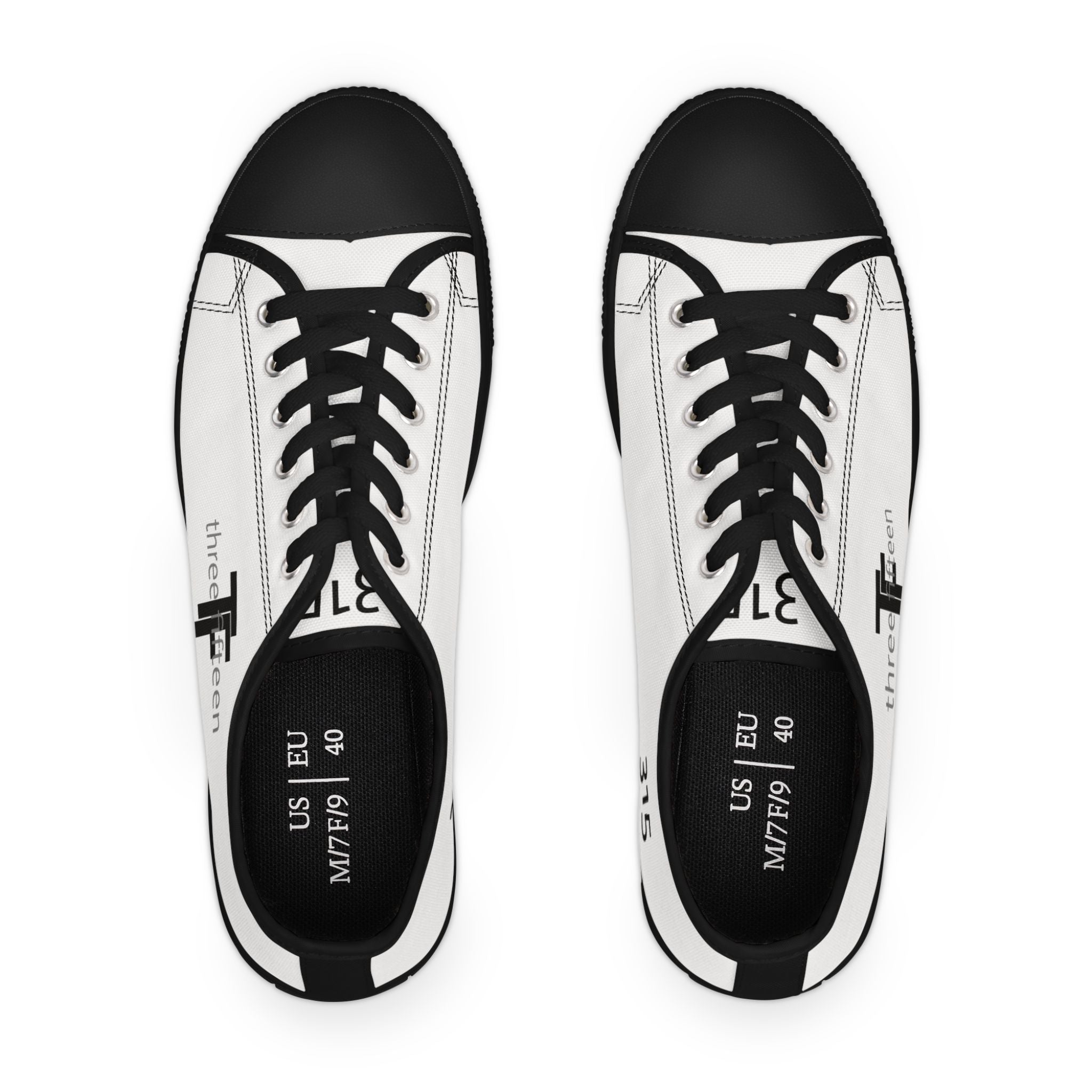 31 - Women's Low Top Sneakers TF — Minimal Grey Canvas Shoes with '315' Side Print