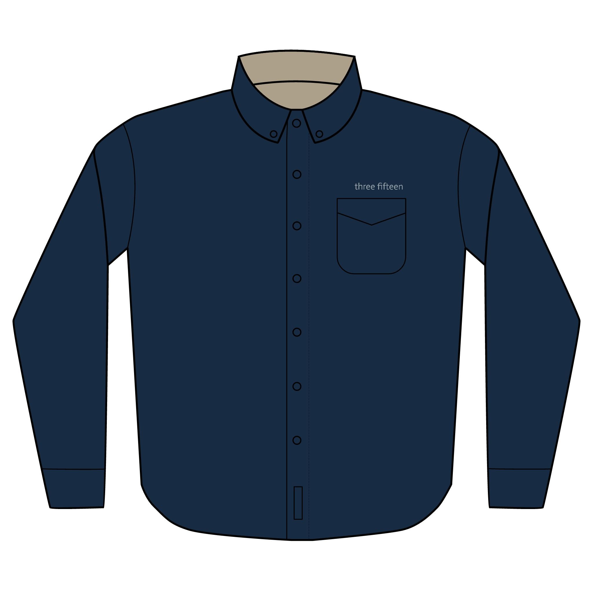 14 - Dress Shirt - Multi Color Embroidered Unisex Long Sleeve Shirt