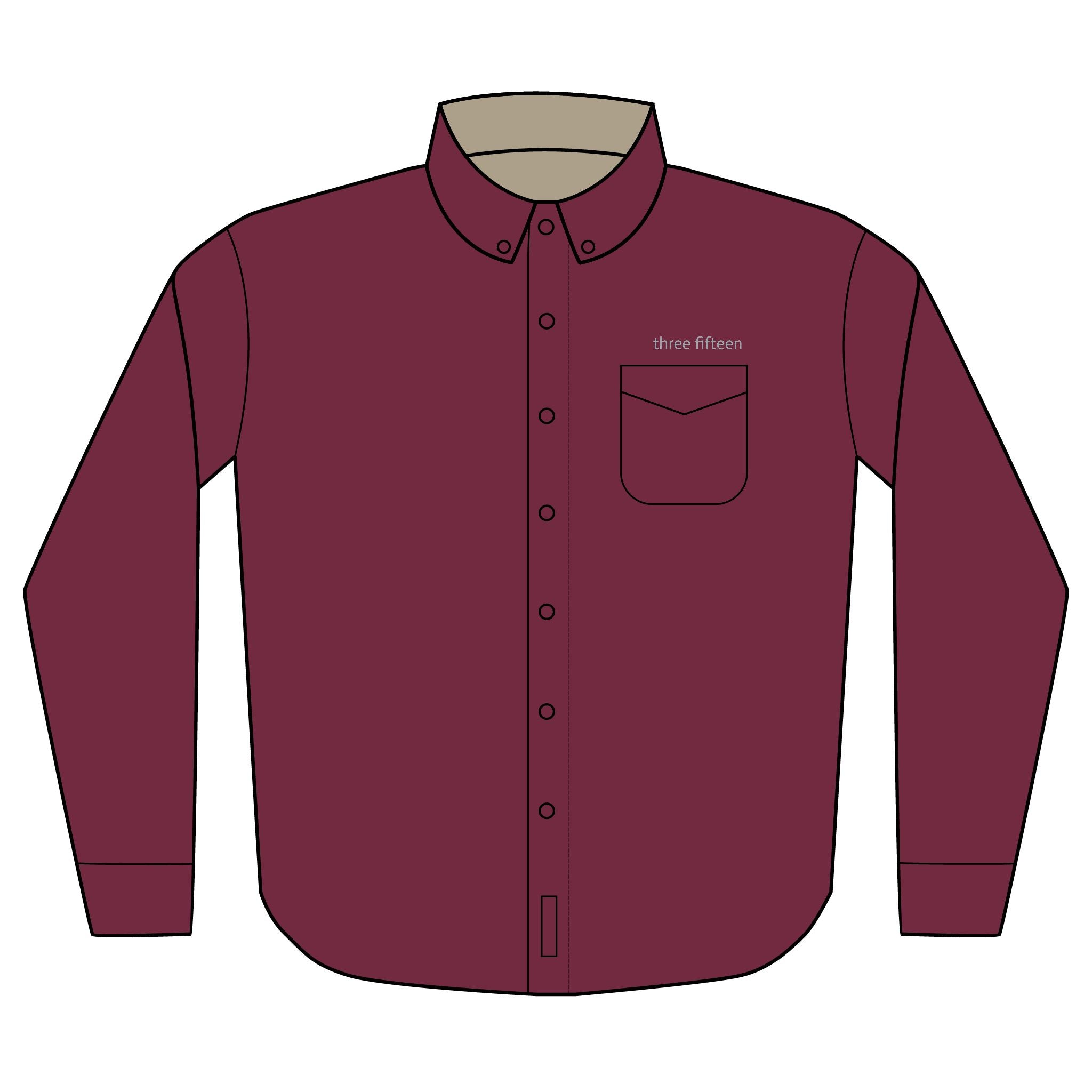 14 - Dress Shirt - Multi Color Embroidered Unisex Long Sleeve Shirt