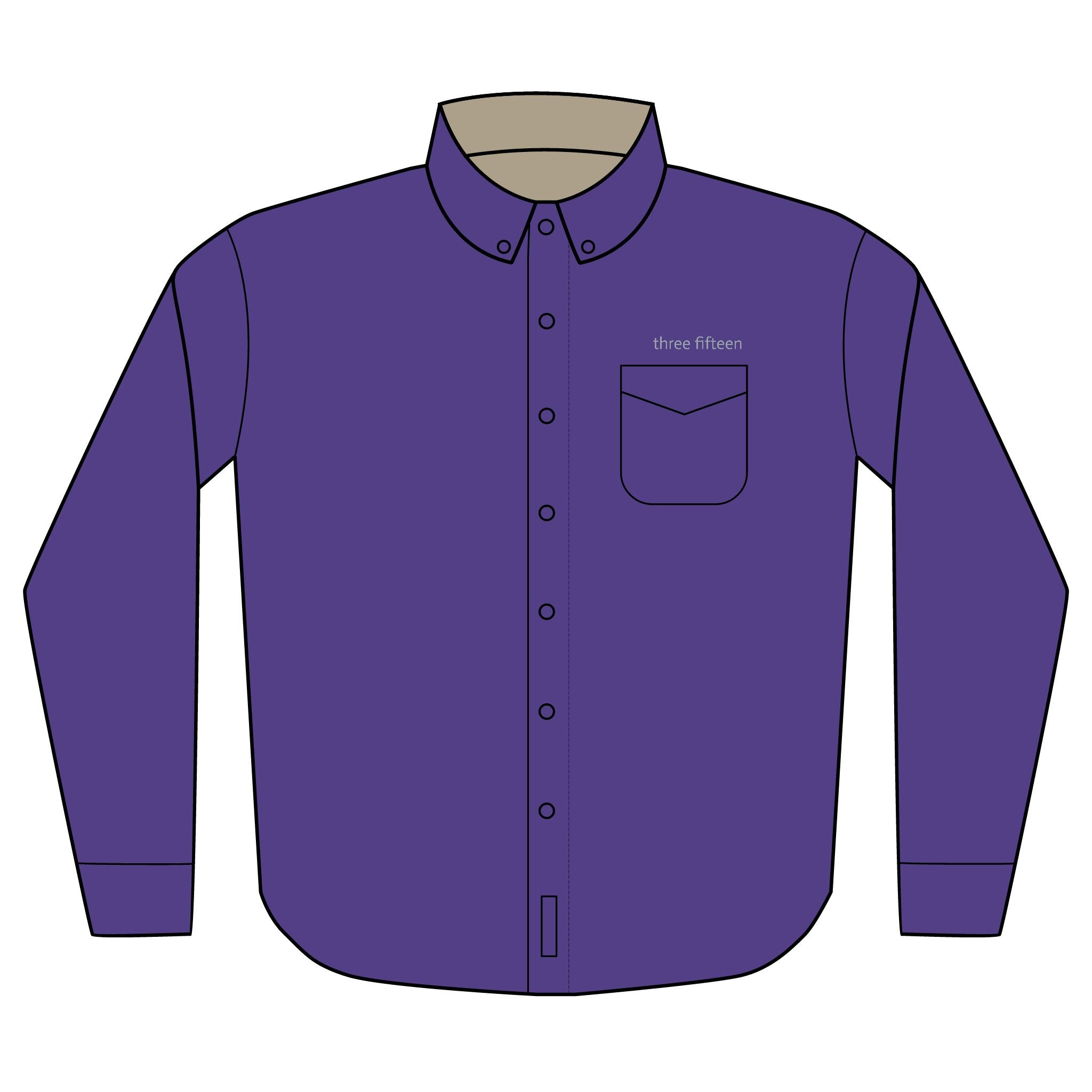 14 - Dress Shirt - Multi Color Embroidered Unisex Long Sleeve Shirt
