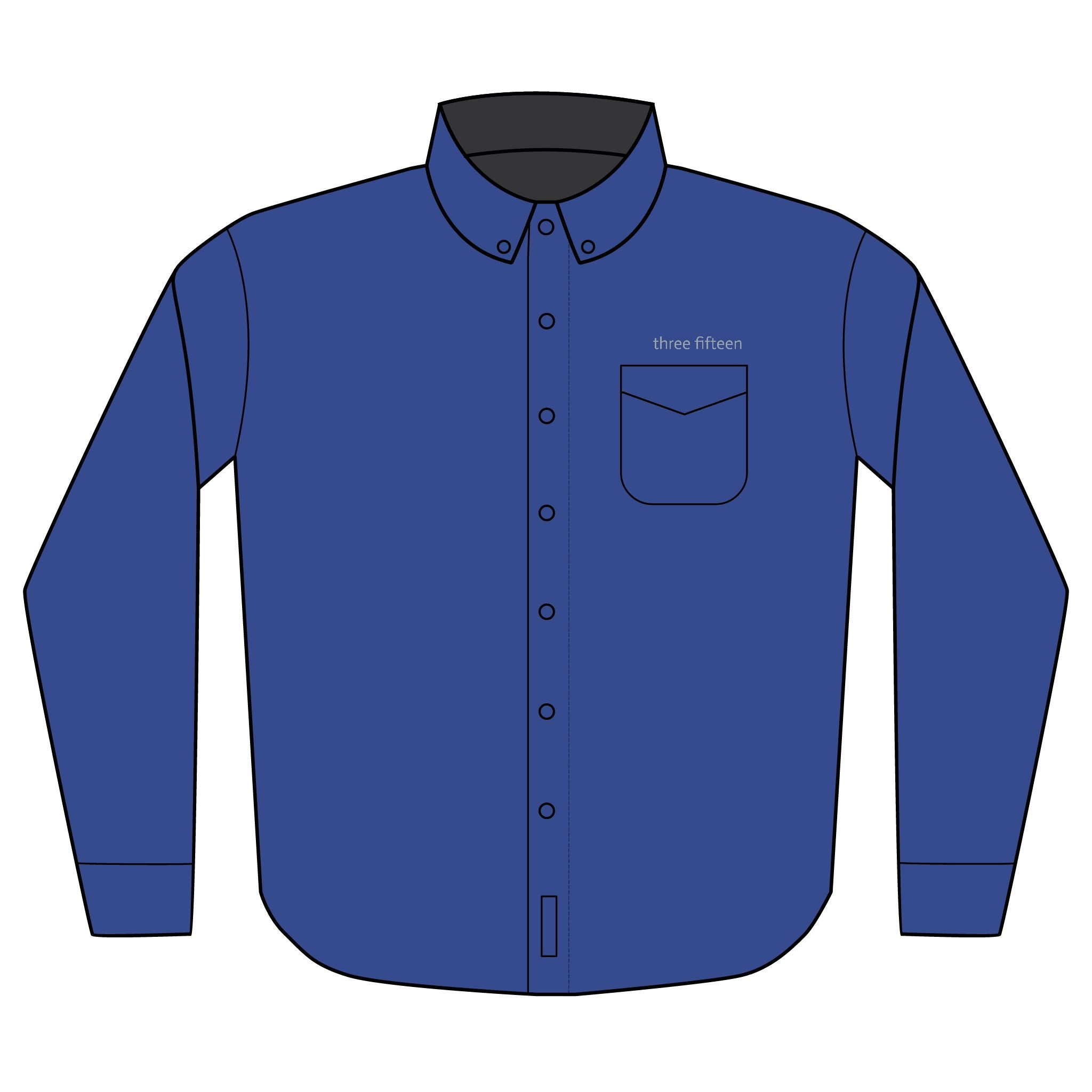 14 - Dress Shirt - Multi Color Embroidered Unisex Long Sleeve Shirt