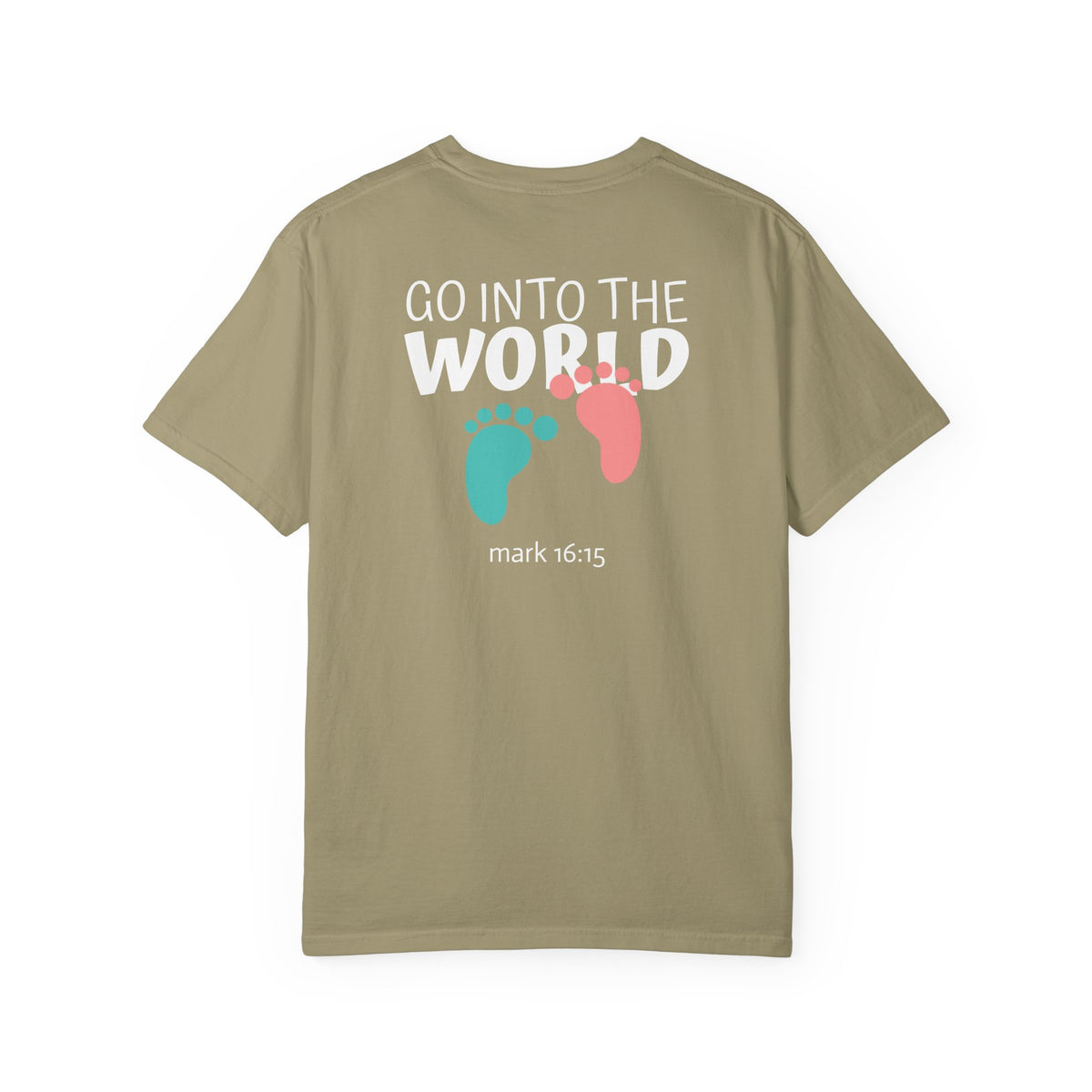 01 - Multi Colors “Go Into the World” Graphic T-Shirt