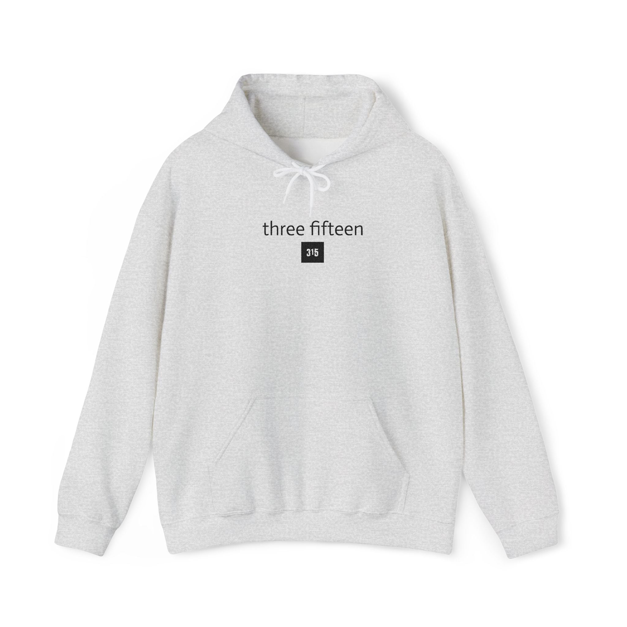 16 - 315 Square Embroidered Hoodie — Minimalist Distressed Graphic Sweatshirt