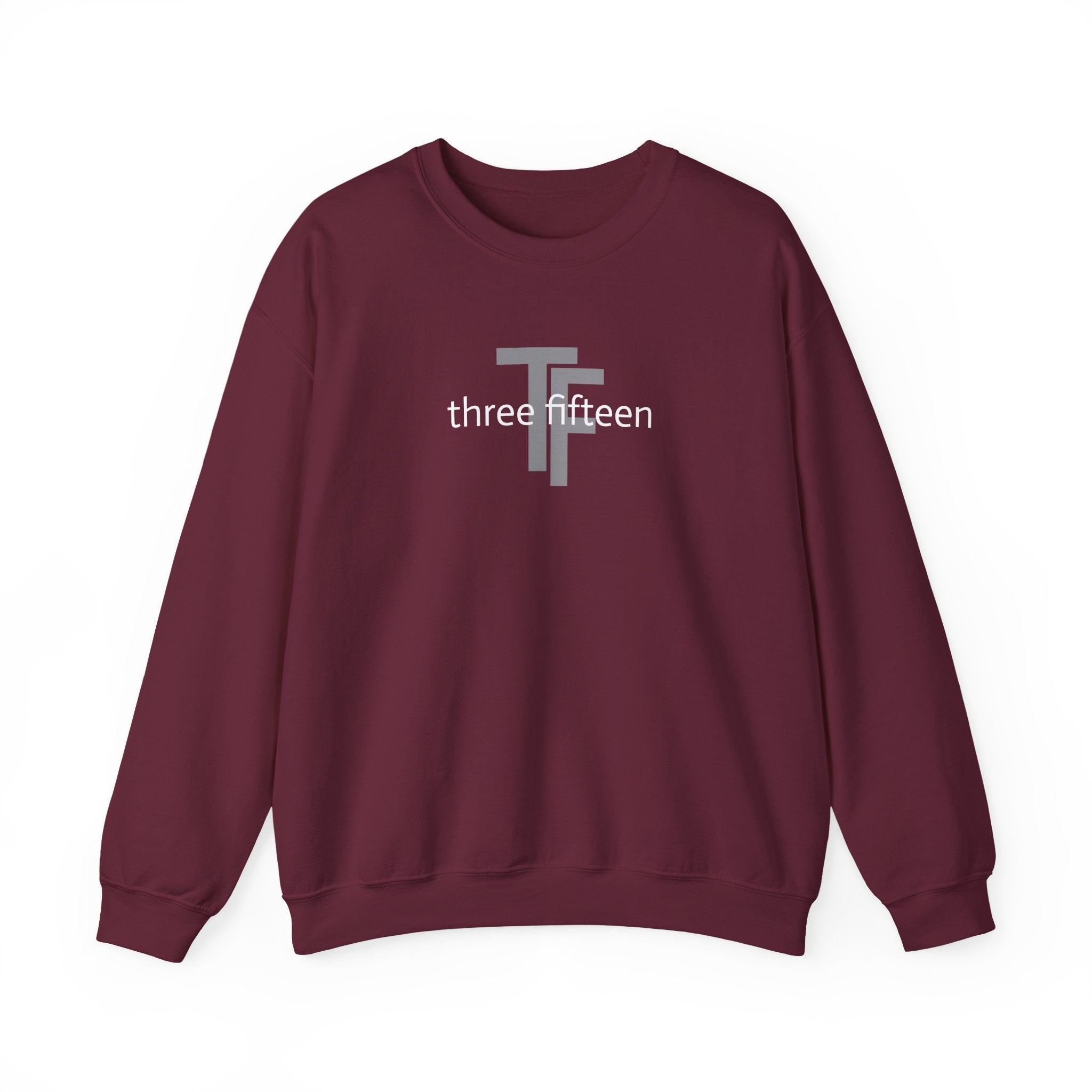 15 - Minimal TF three fifteen overlay Logo Sweatshirt — Casual Unisex Crewneck