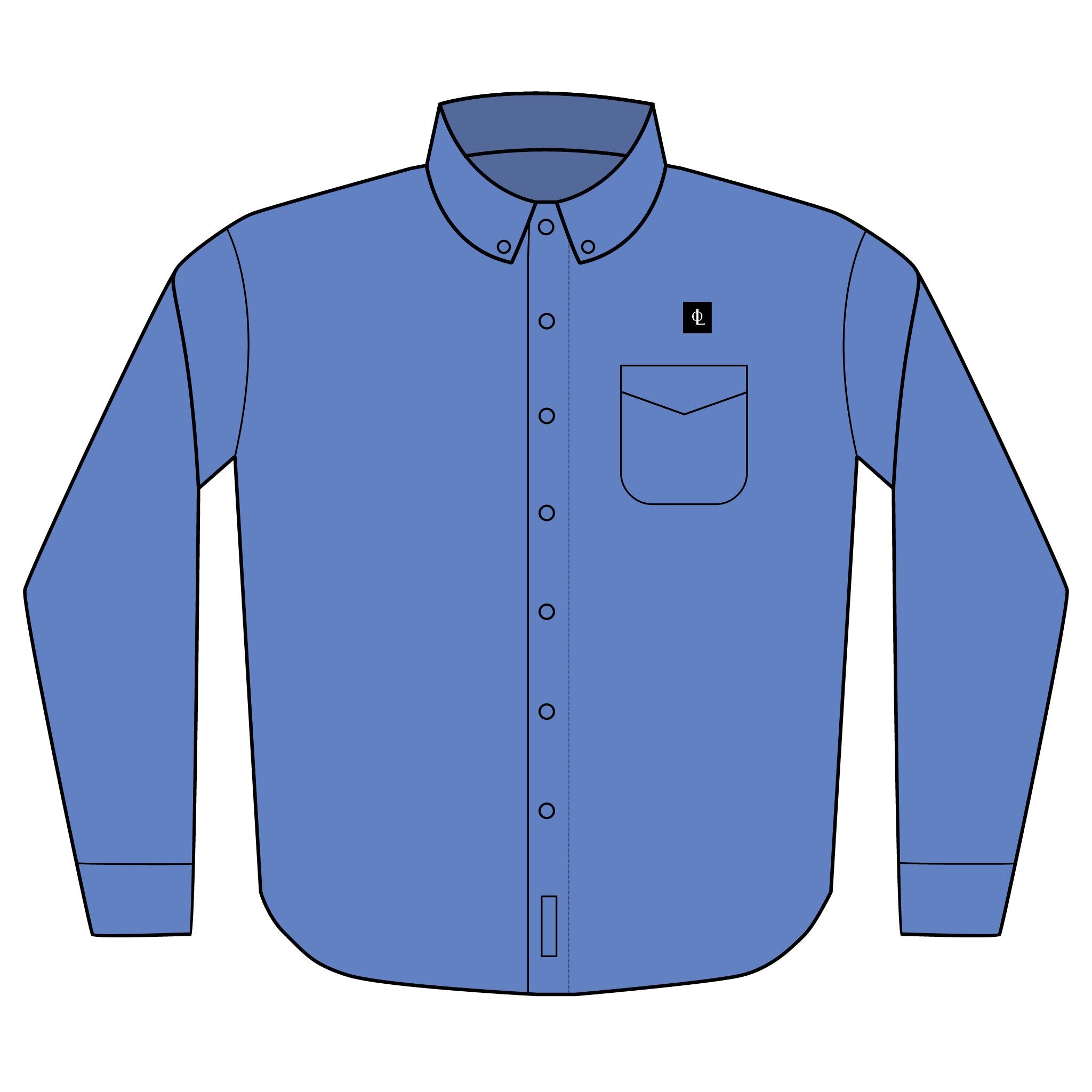 Embroidered “Outcome Leadership” Long Sleeve Dress Shirt — Classic Port Authority Button-Down