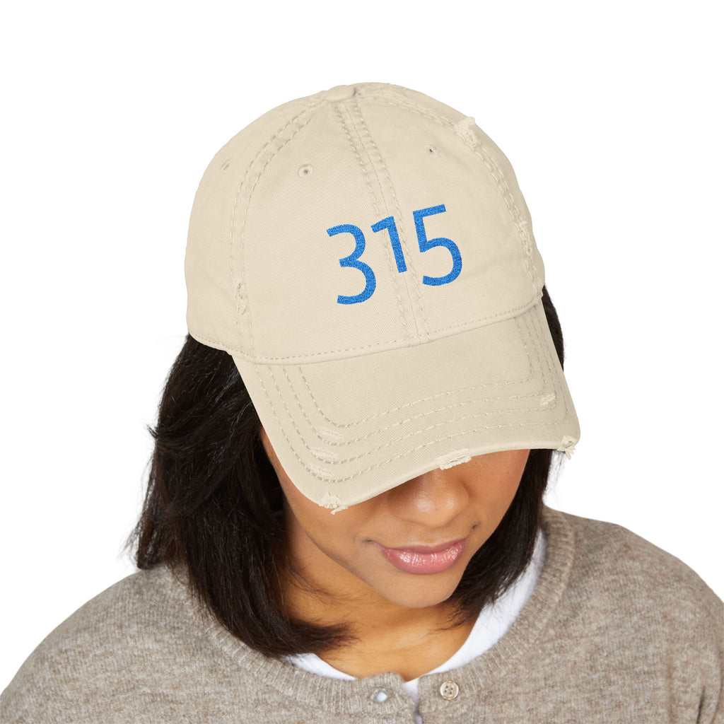 3 - Hat Distressed Embroidered TF Three Fifteen Dad Hat - Casual Chic Accessory