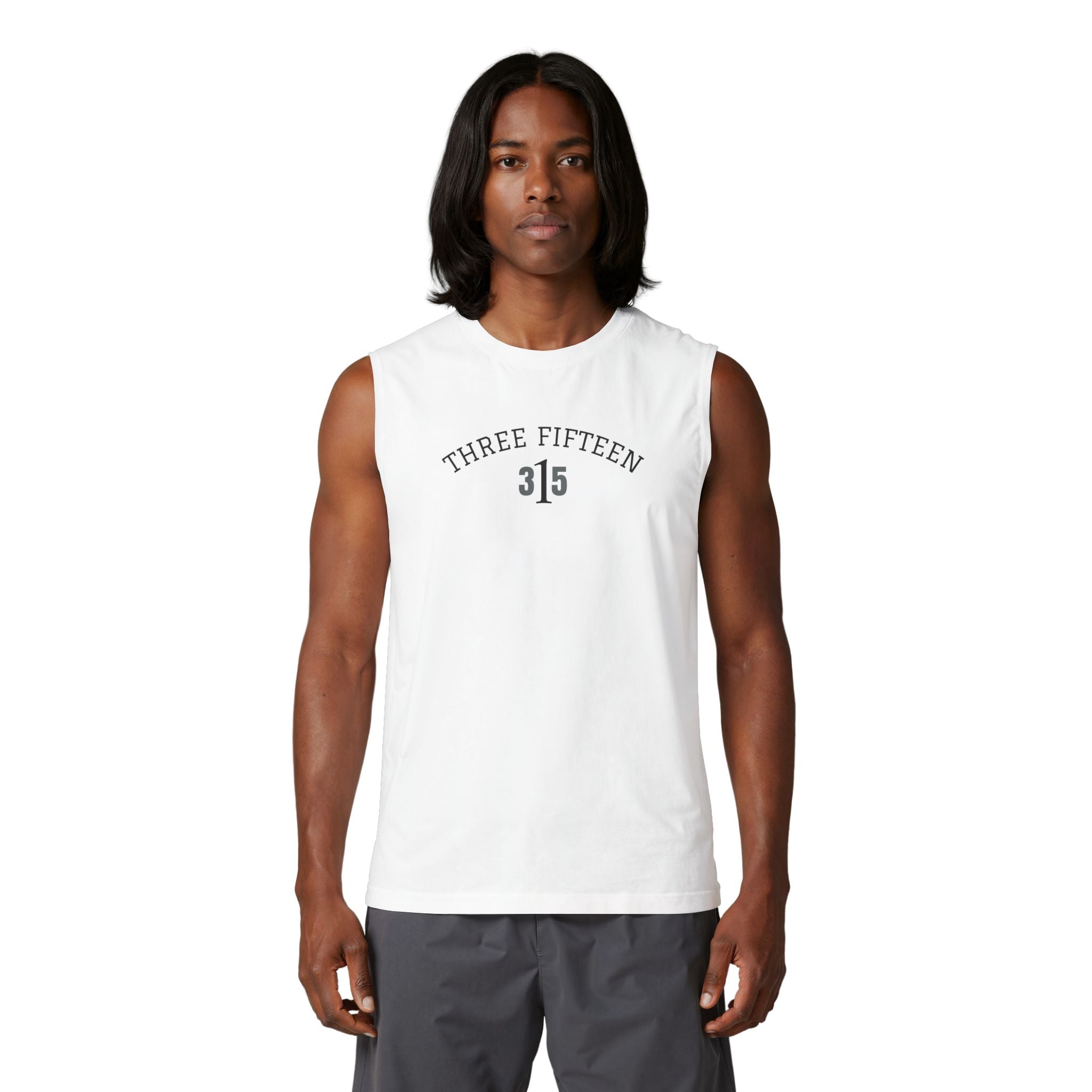 1131 - Muscle Tank — 'the 315' Minimalist Fitness Graphic Tank Top