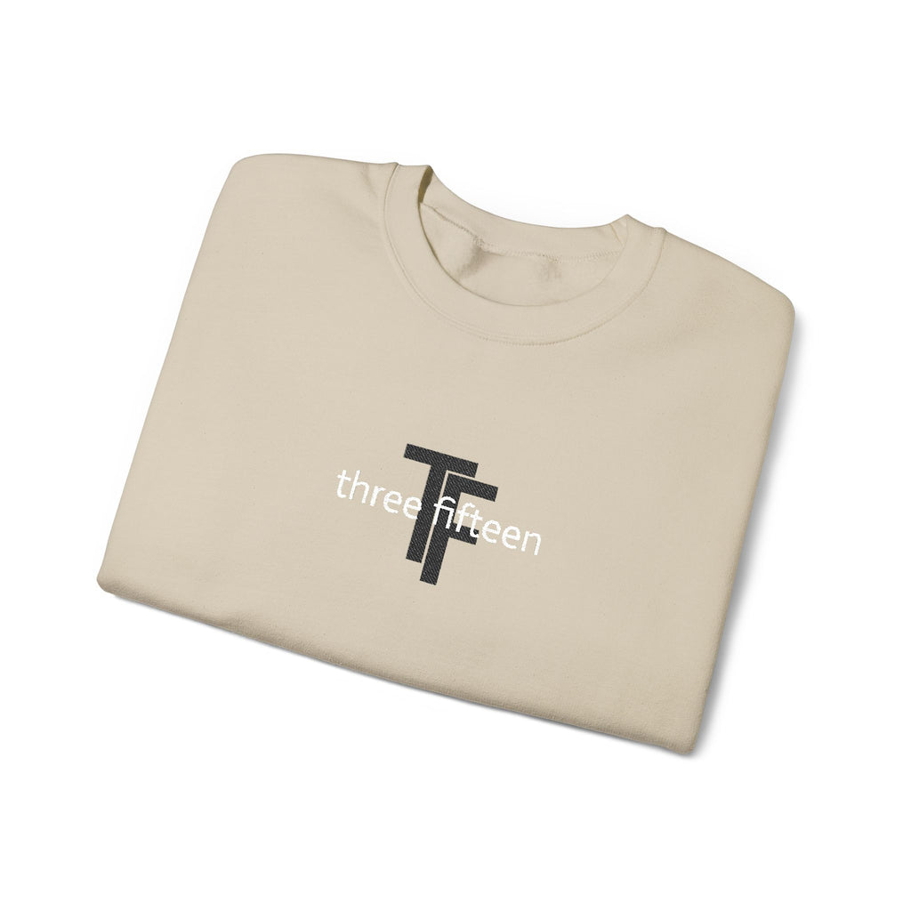15 - TF Three Fifteen Embroidered Crewneck Sweatshirt — Minimal Graphic Pullover