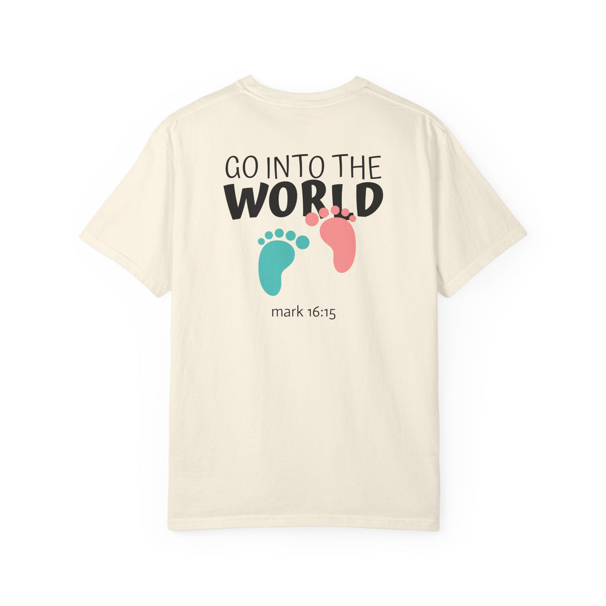 01 - Multi Colors “Go Into the World” Graphic T-Shirt