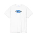 111 - Cotton Three Fifteen Bold 315 Graphic Tee — Minimal White Cotton T-Shirt