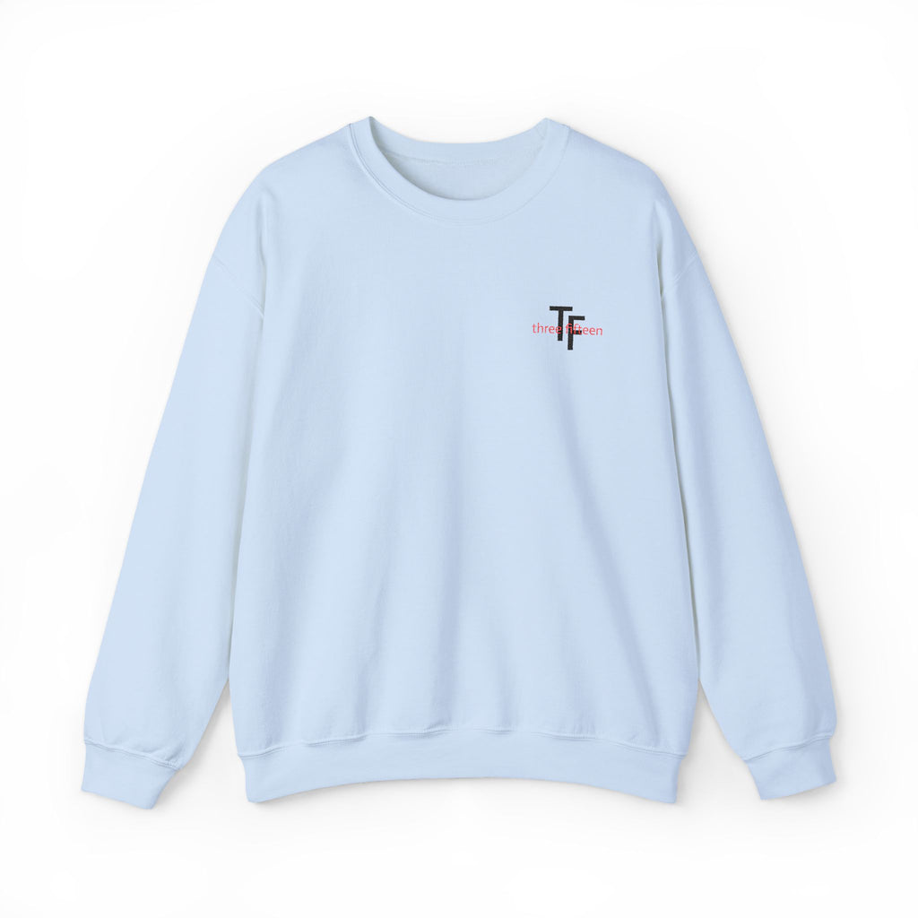 15 - TF Three Fifteen Embroidered Crewneck Sweatshirt — Minimal Graphic Pullover