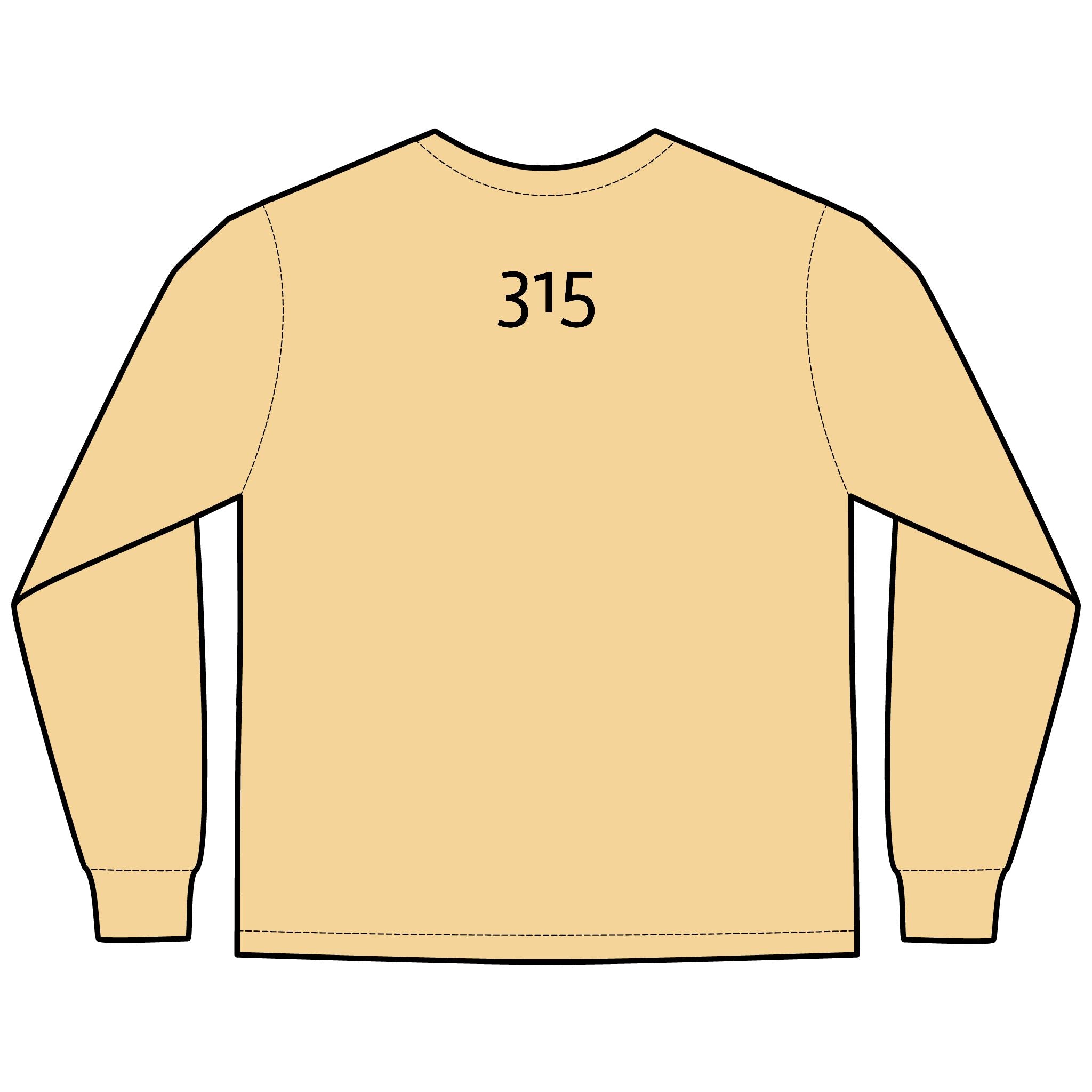 Copy of HOPE Matters Multi Colors Hanes Garment-Dyed Long Sleeve T-Shirt with 315 Print